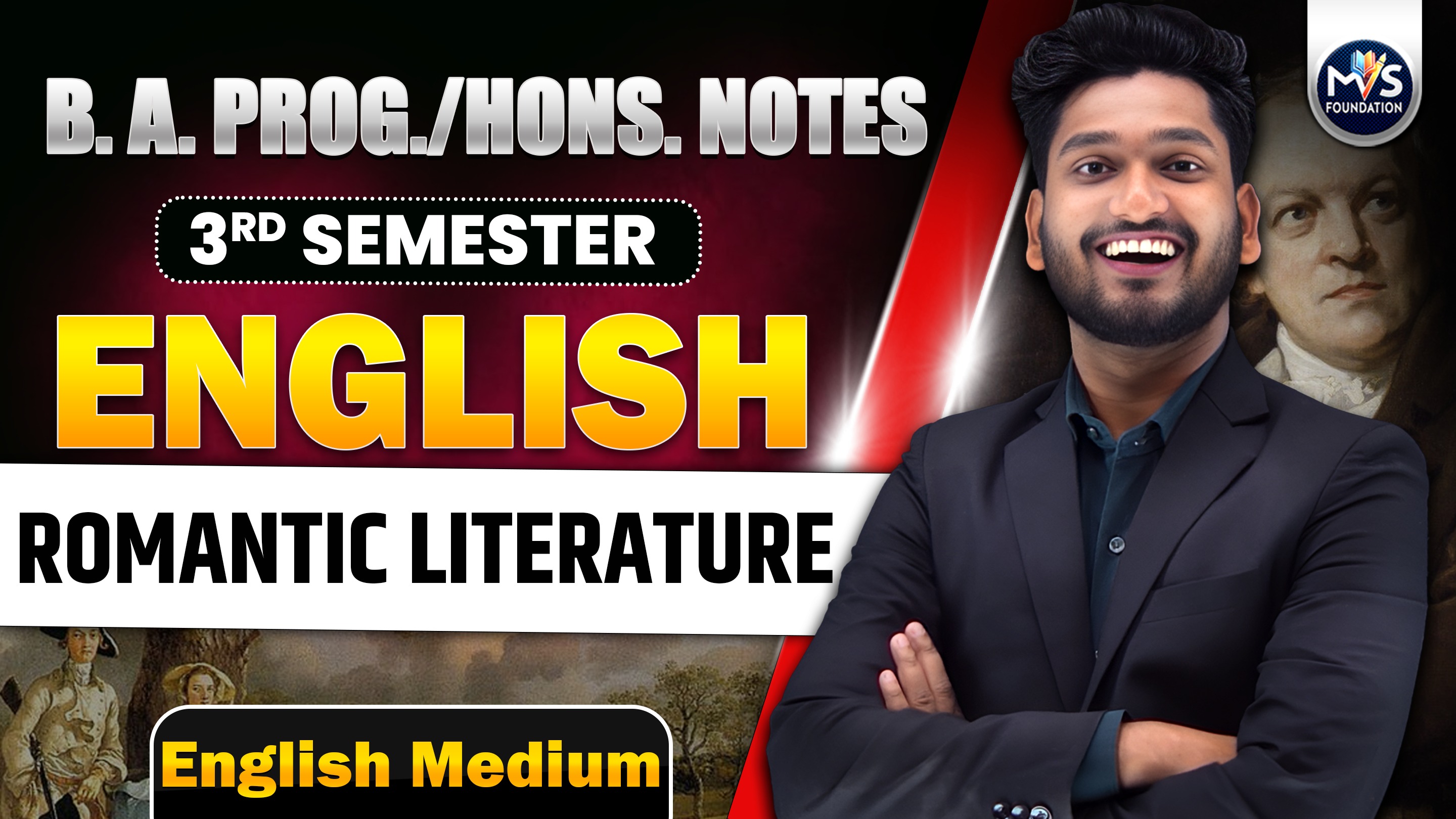 ENGLISH : Romantic Literature | B.A Prog/Hons Semester 3rd Notes