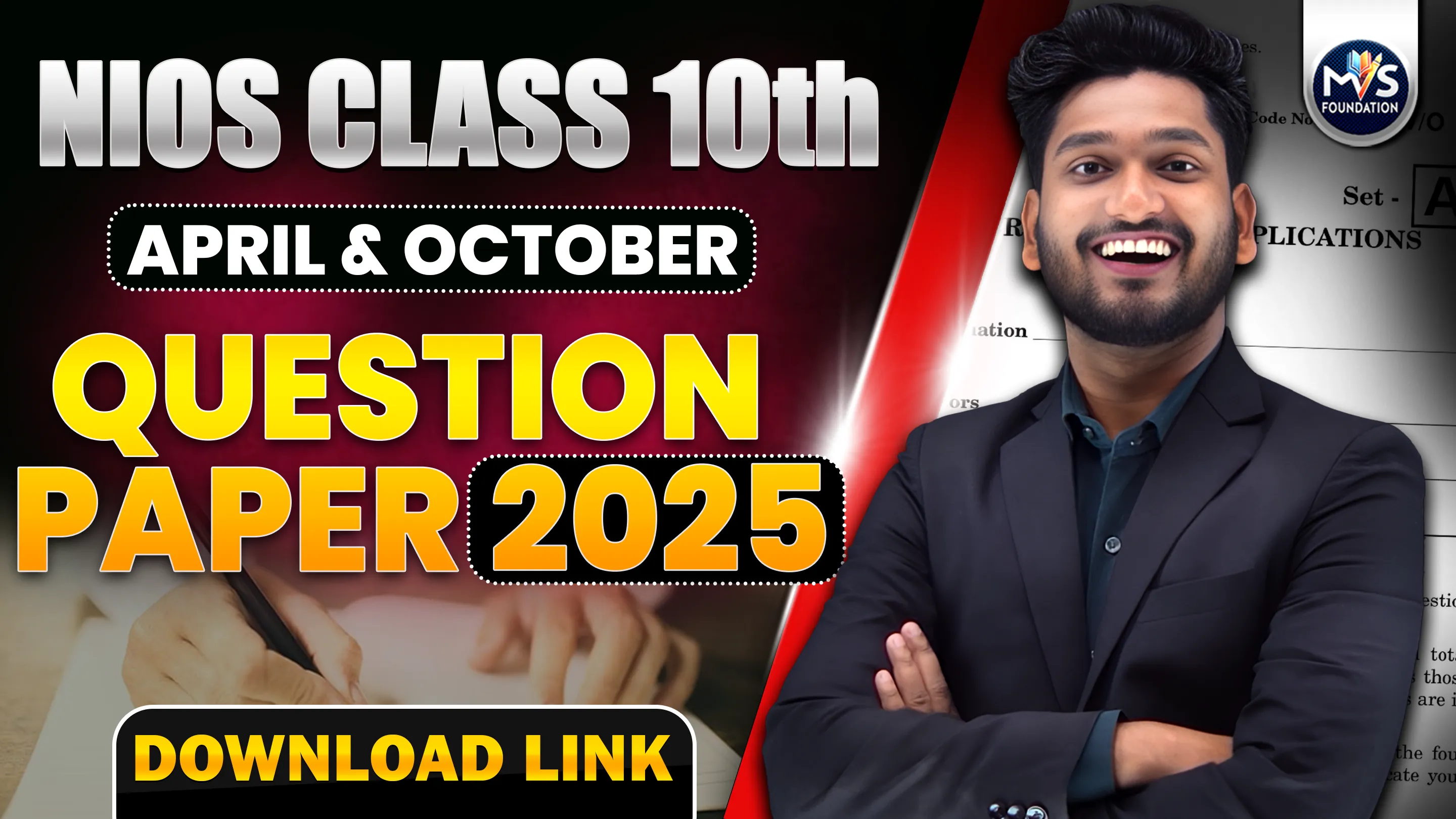 NIOS Class 10th April & October Question Paper 2025