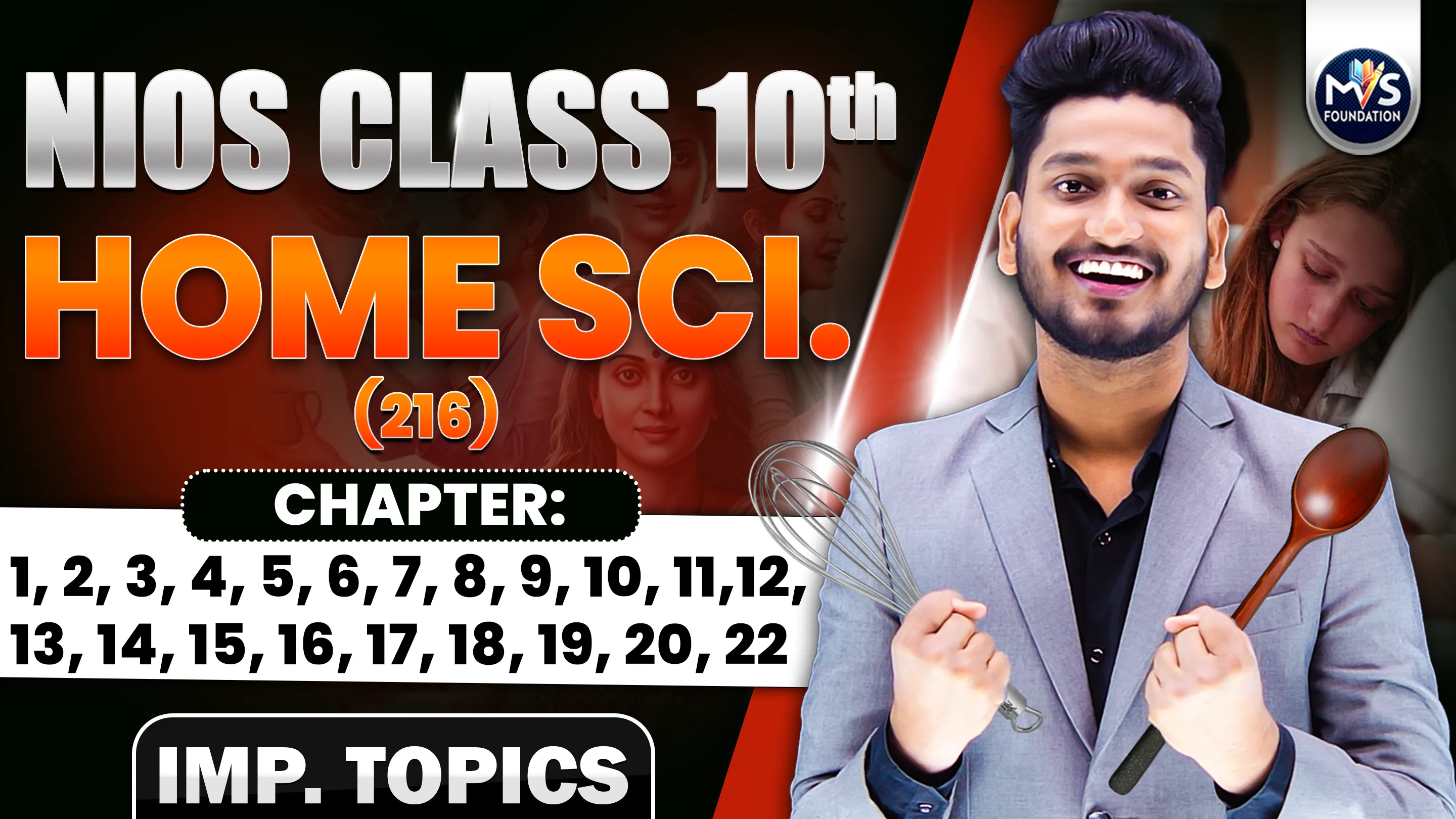 NIOS Class 10th Home Science (216) Important Q. & Ans. Table