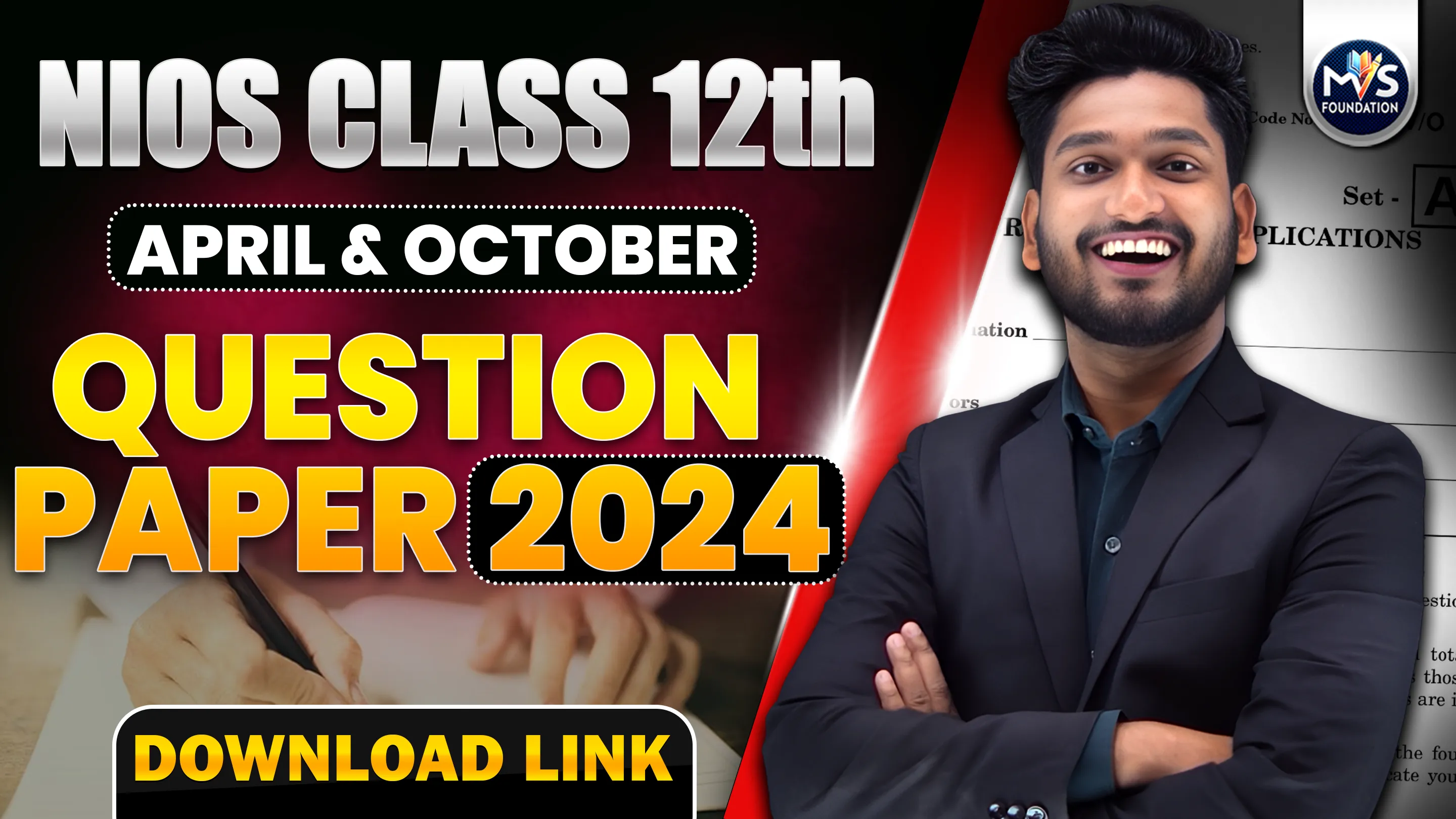 NIOS Class 12th April & October Question Paper 2024