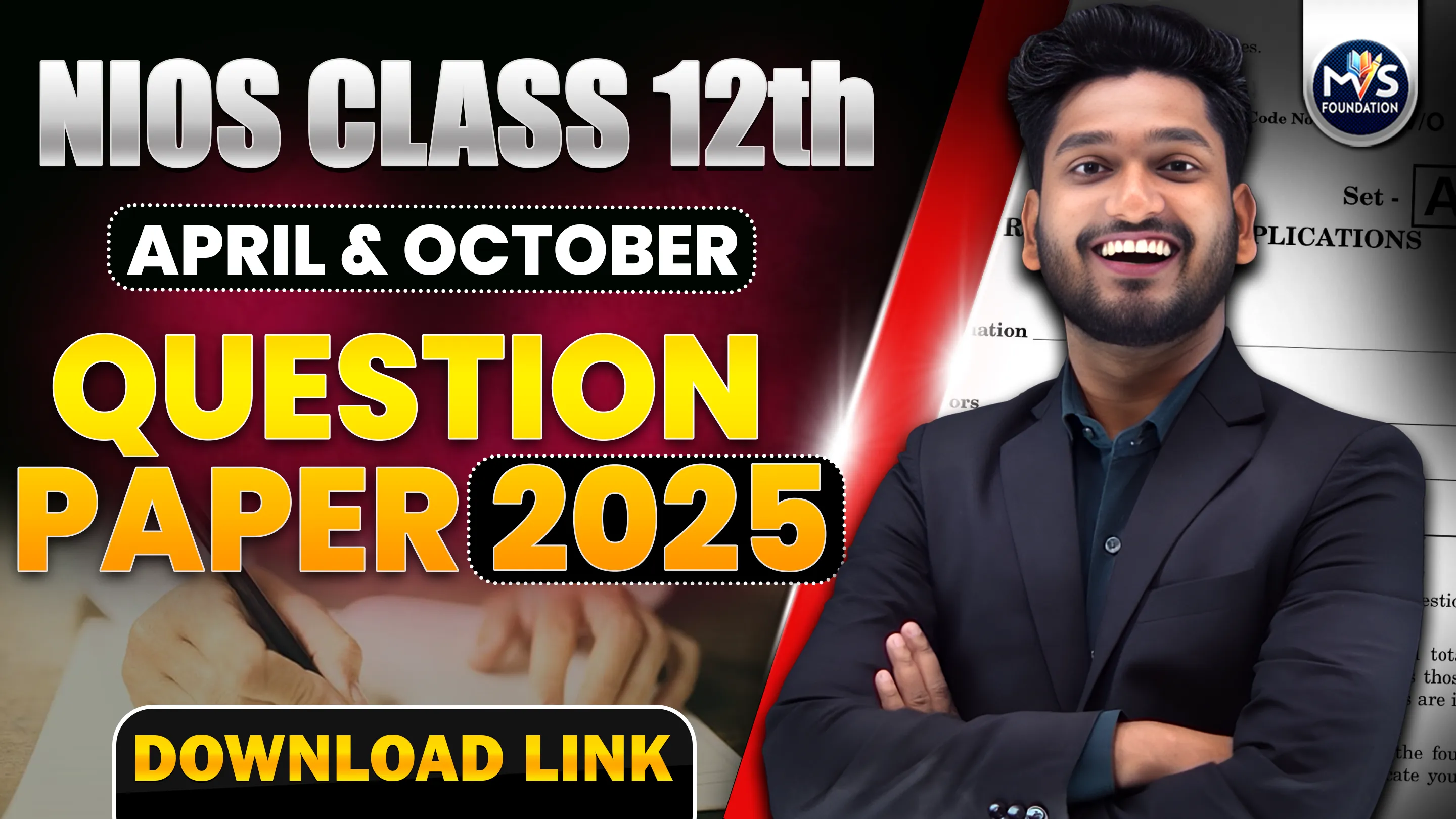 NIOS Class 12th April & October Question Paper 2025