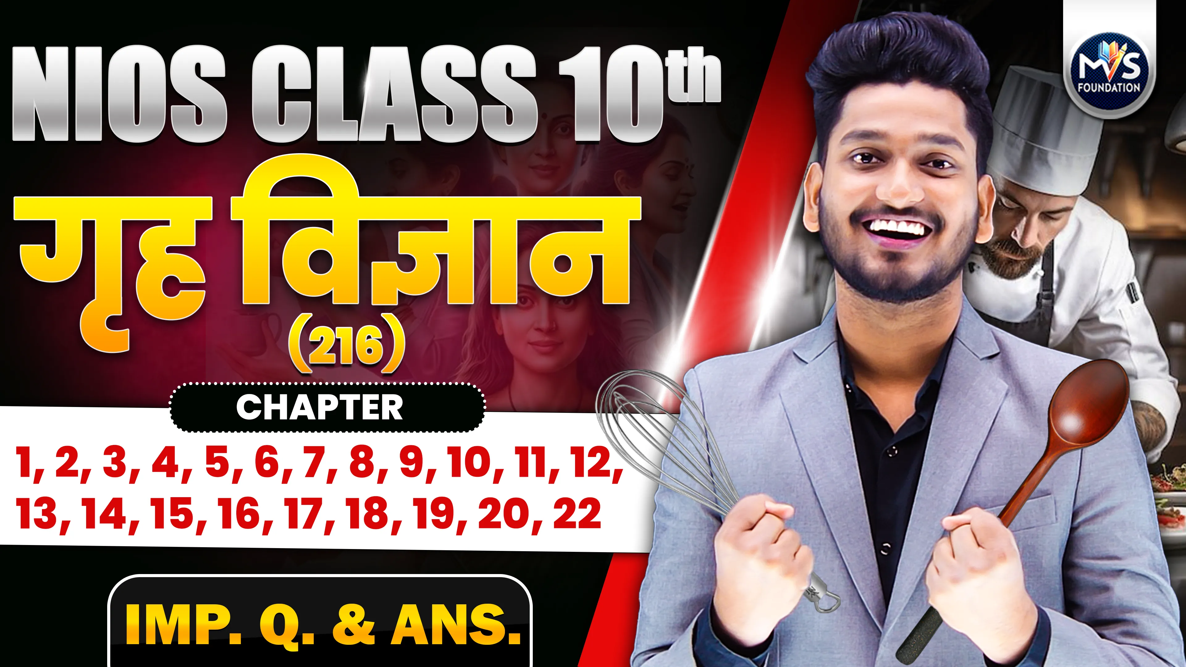 NIOS Class 10th Home Science (216) Table in Hindi