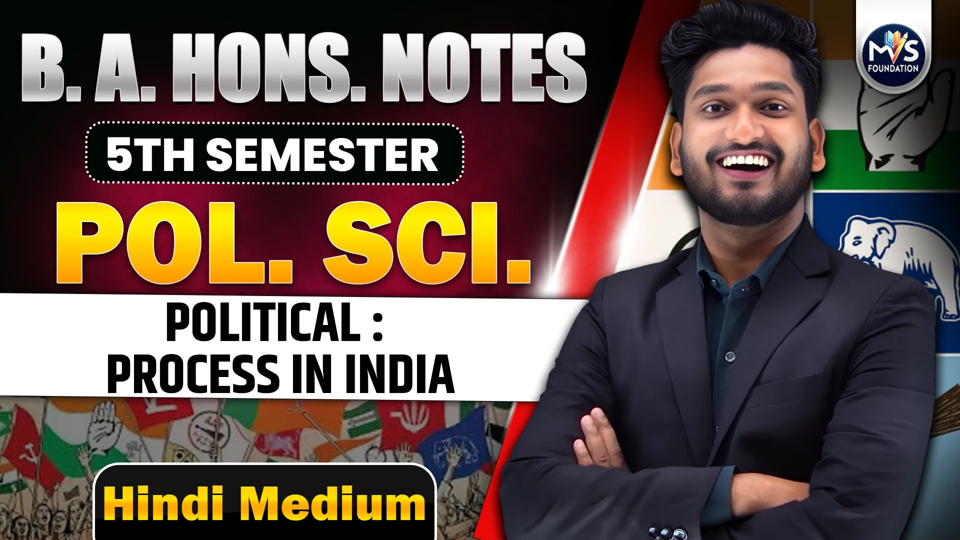 Political : Process in India Notes In Hindi Medium | B.A Hons DU SOL Semester 5th
