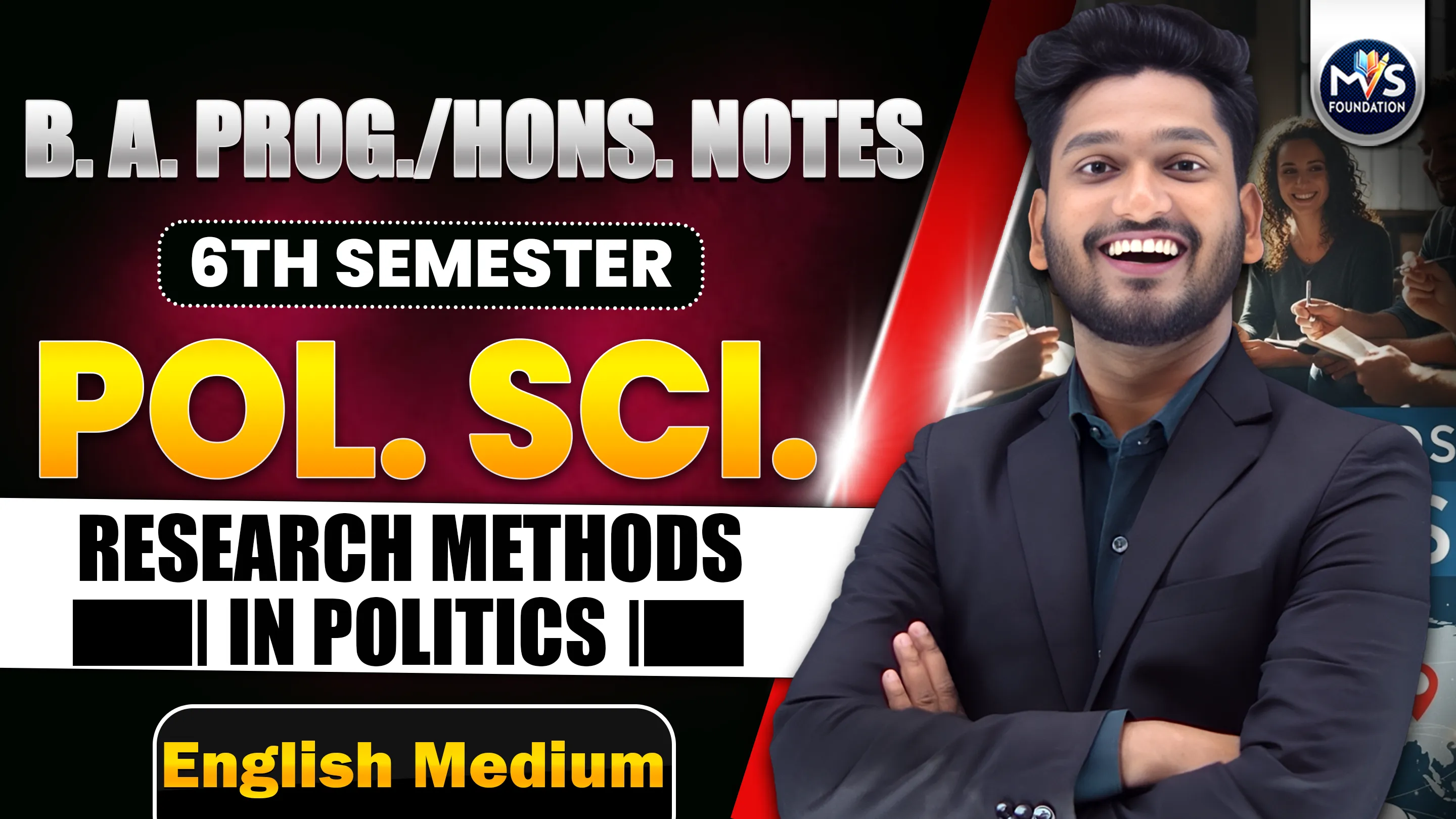 Political Science: Research Methods in Politics | B.A. Prog. | Hons. Sem. 6th English Medium