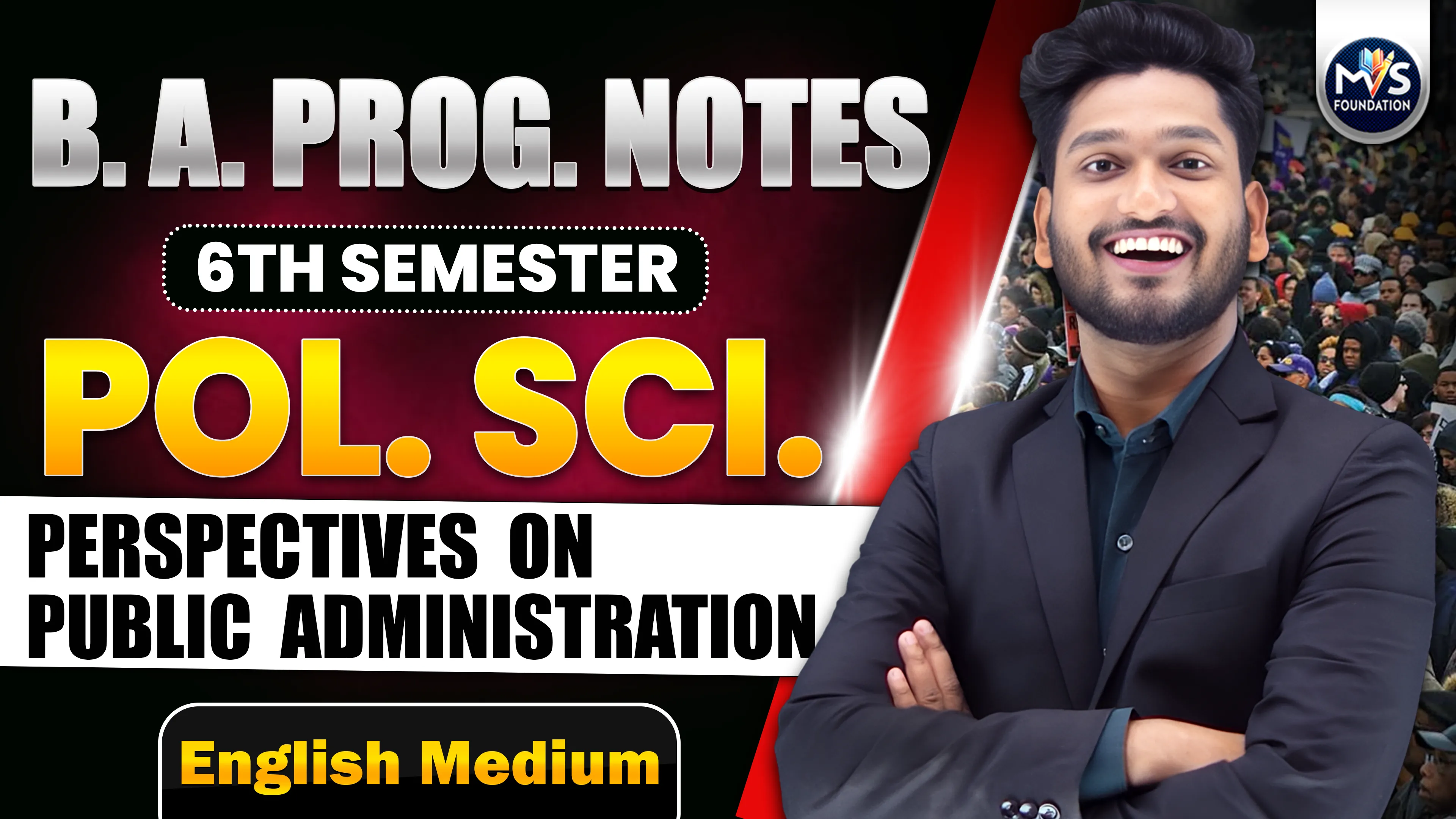 Political Science: Perspectives on Public Administration in English Medium | 6TH SEMESTER