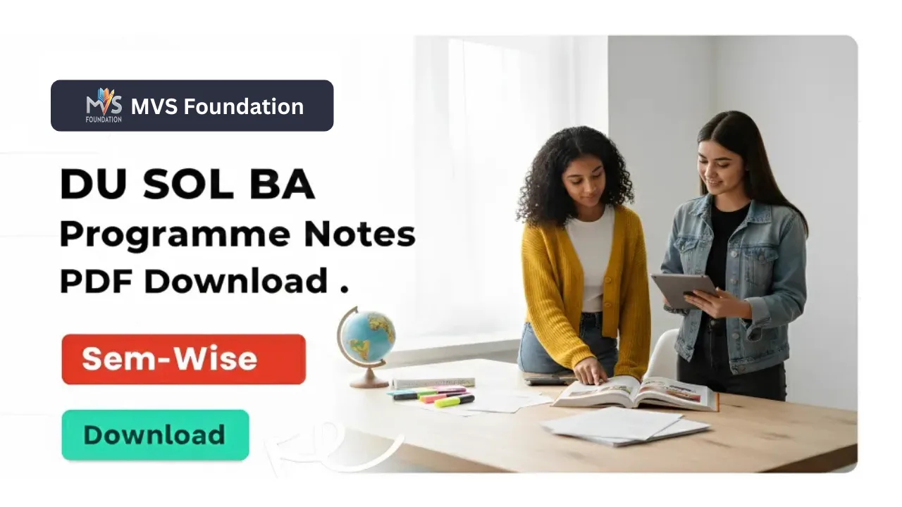 DU SOL BA Programme Notes PDF Download | Semester-Wise Study Material