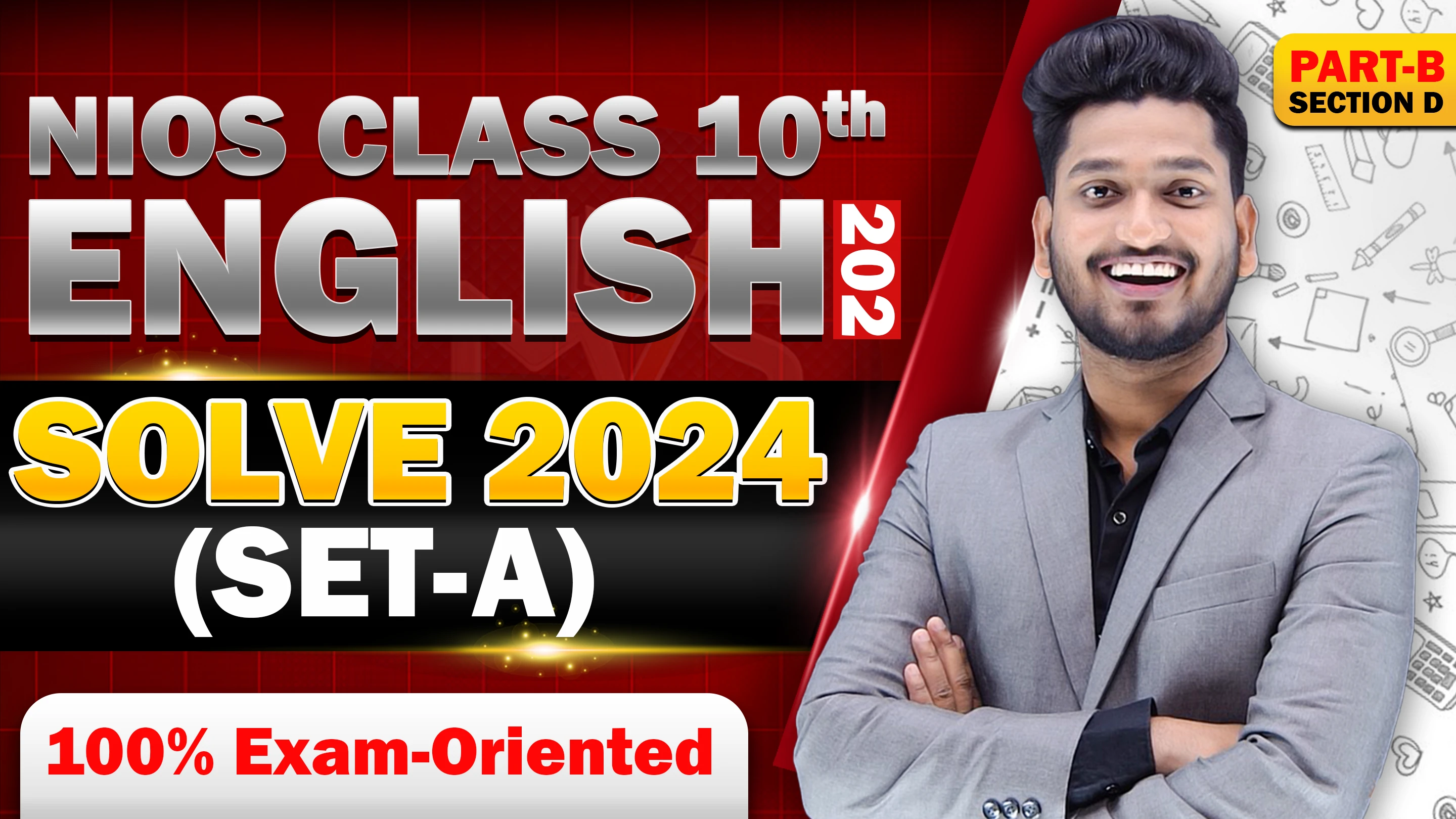 NIOS 10th ENGLISH (202) Question Paper 2024 SET A PART B