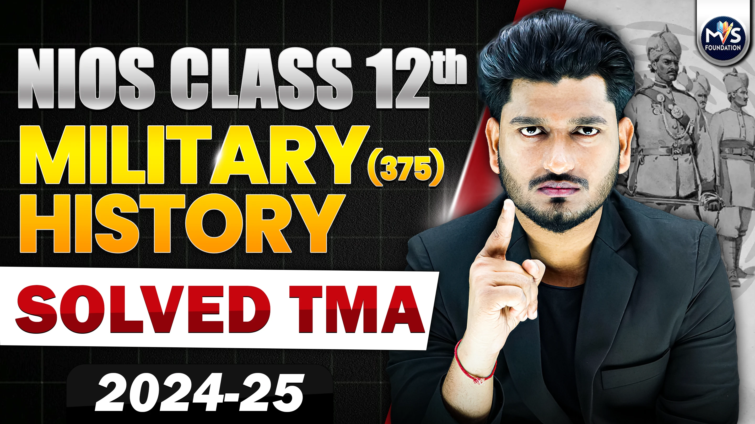 NIOS CLASS 12TH Military History (375) SOLVED TMA In Hindi Medium PDF SESSION 2024-25