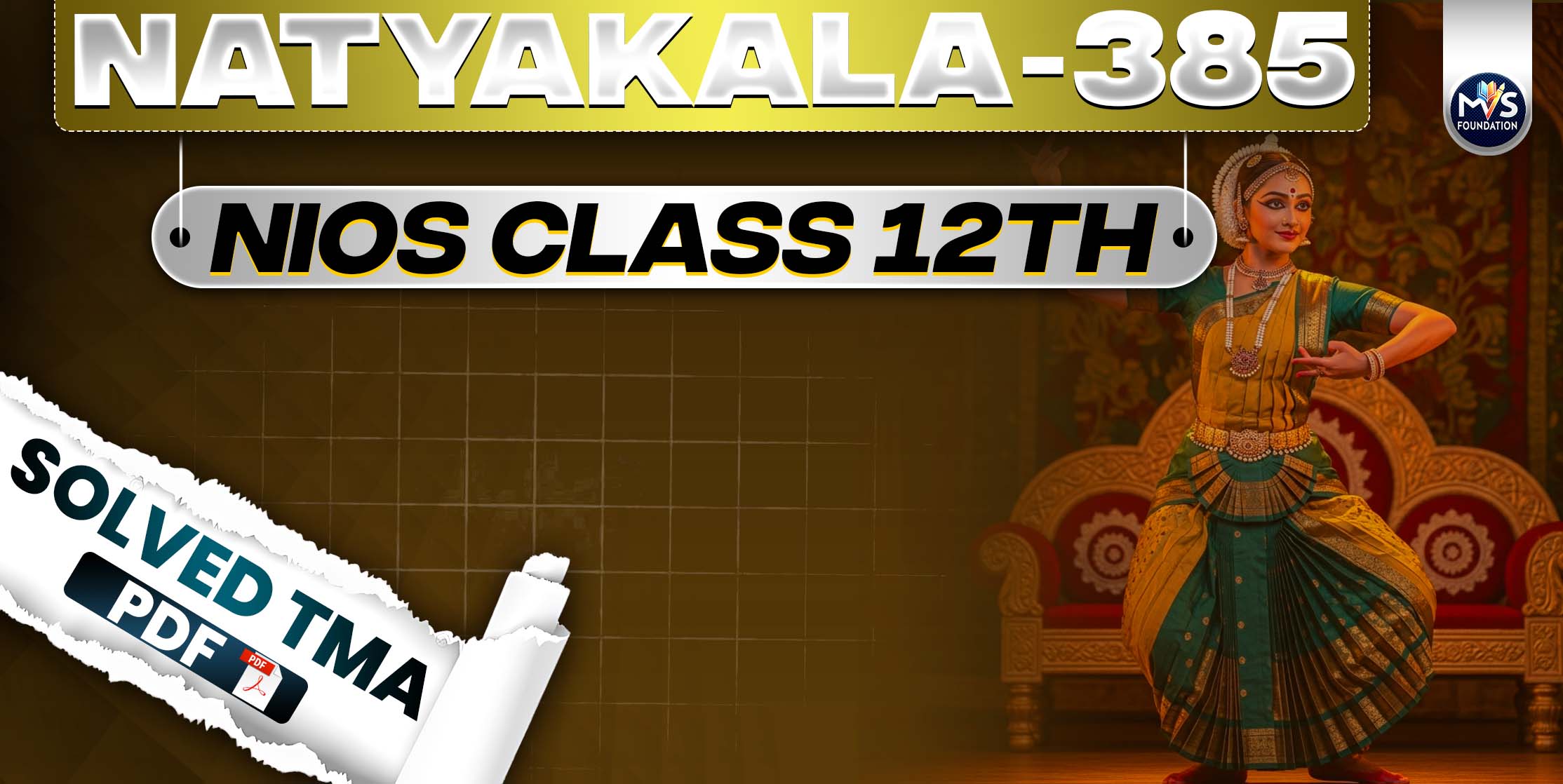 NIOS CLASS 12TH Natyakala ( 385) SOLVED TMA PDF IN HINDI SESSION 2024 - 25