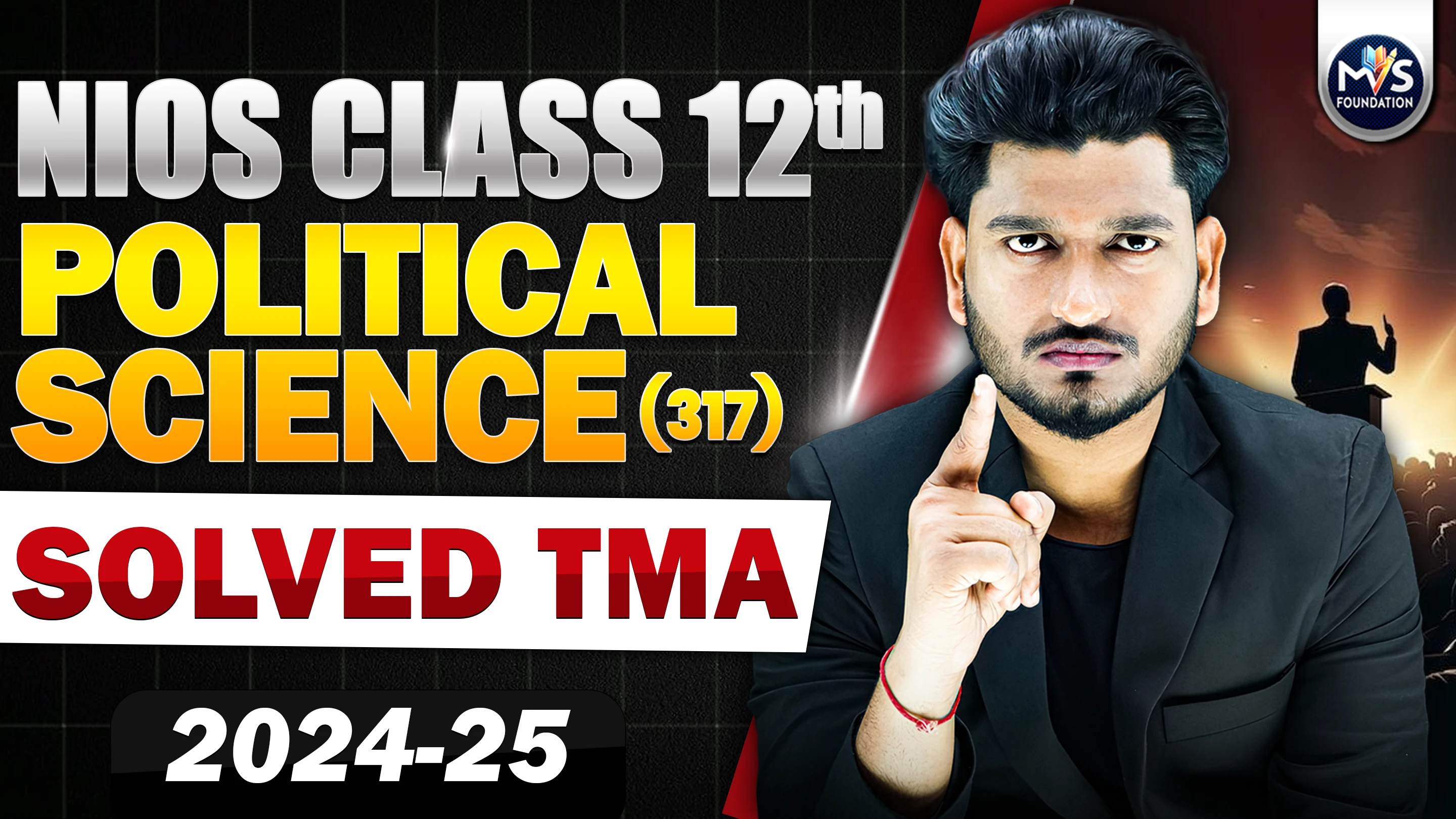 NIOS CLASS 12TH Political Science (317) SOLVED TMA In Hindi Medium PDF SESSION 2024 - 25