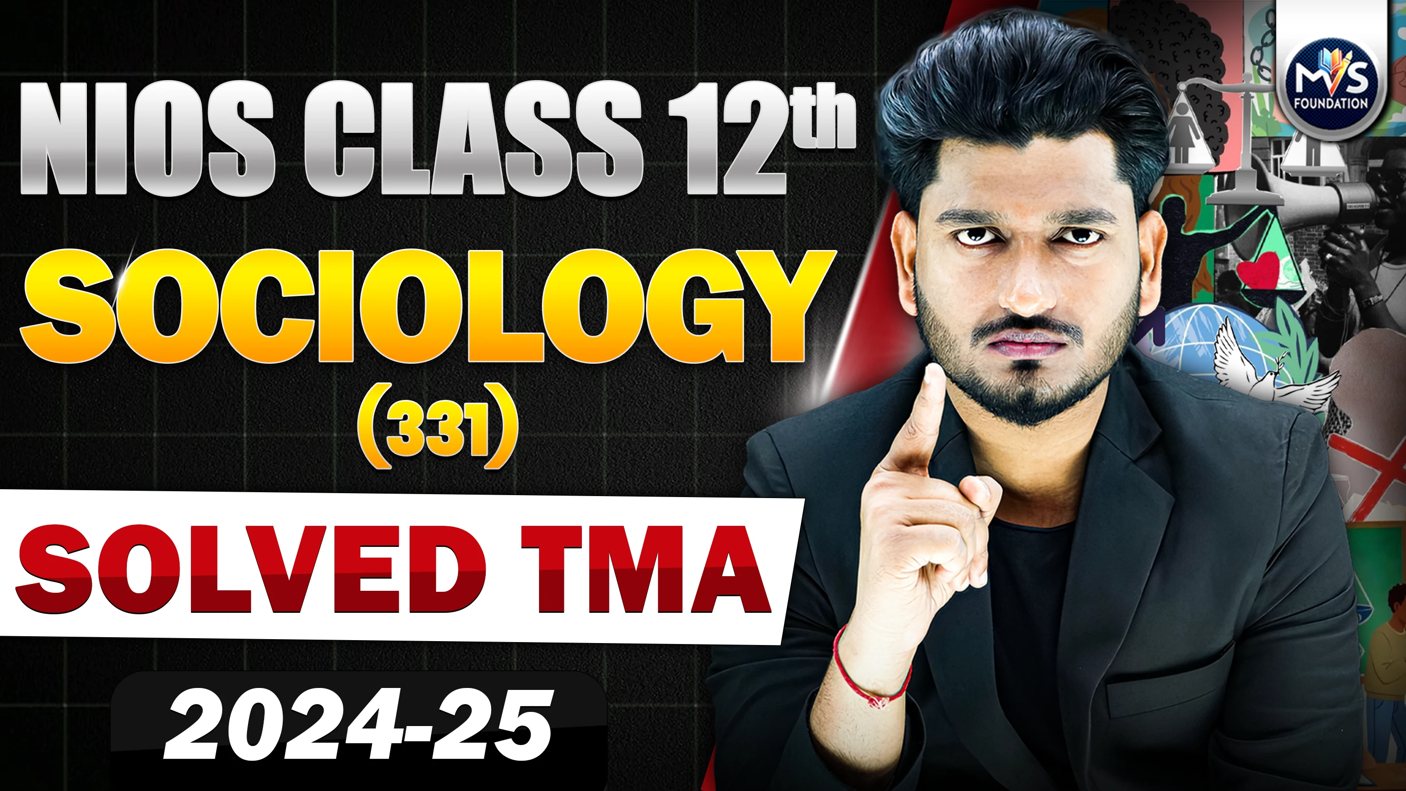 NIOS CLASS 12TH Sociology (331) SOLVED TMA In Hindi Medium PDF SESSION 2024 - 25