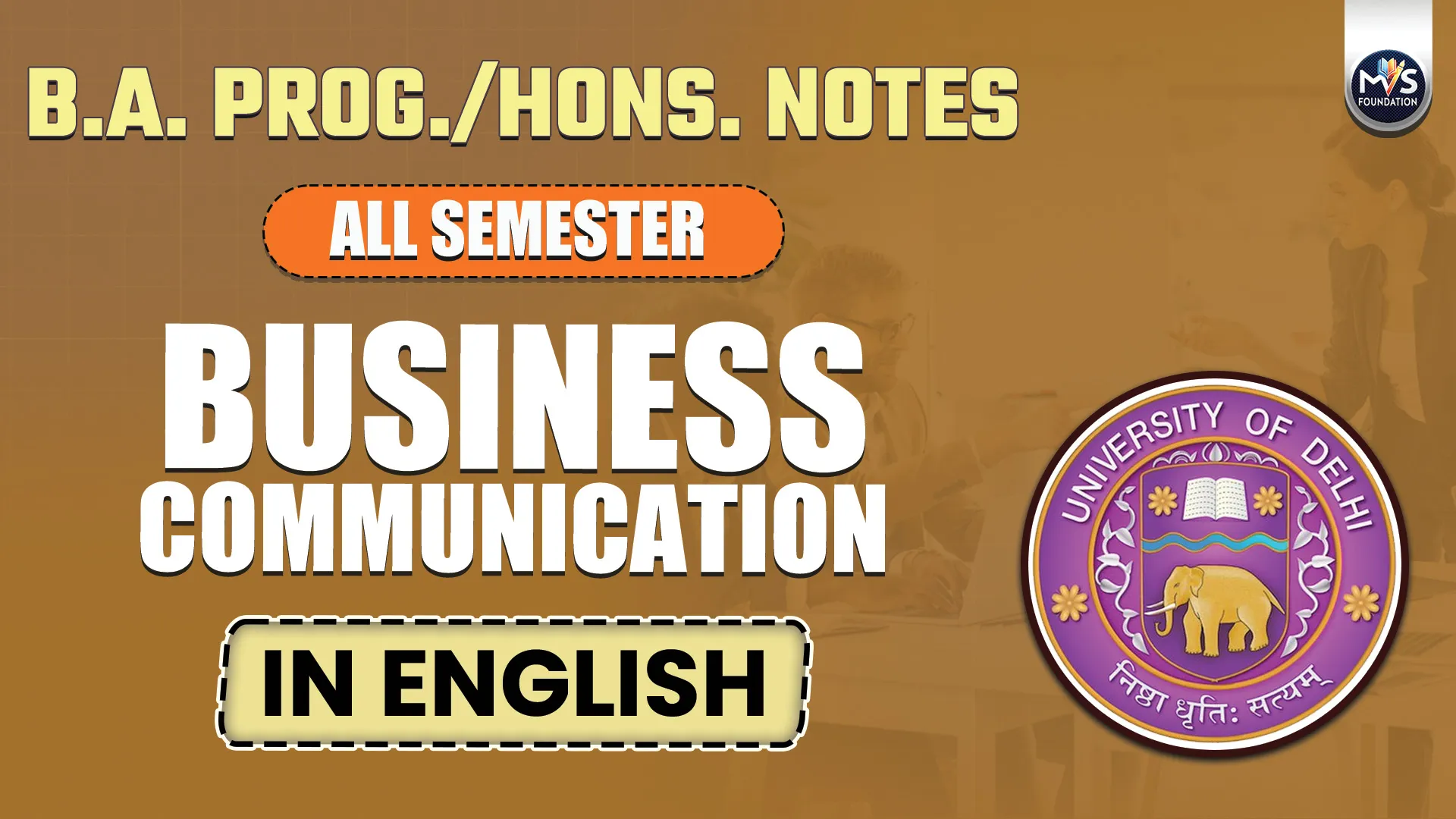 Business Communication Notes in English | DU SOL B.A Prog./Hons All Semester