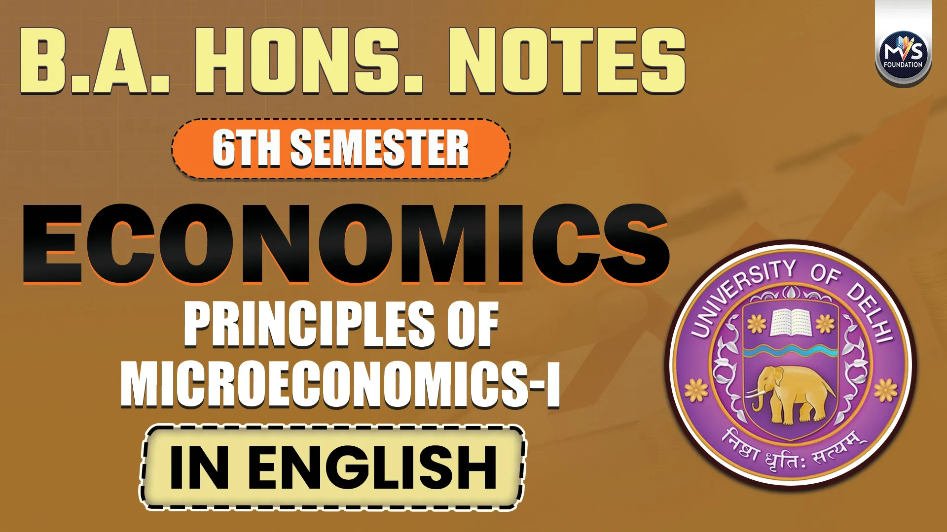 Principles of Microeconomics-I Notes in English Medium