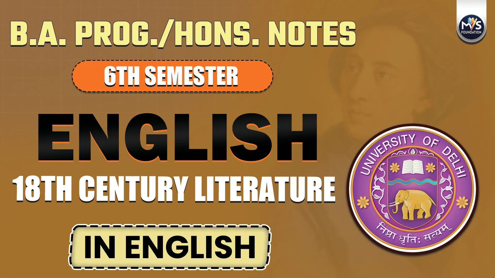 English: 18th Century Literature | B.A Prog./Hons. Semester 2nd Notes
