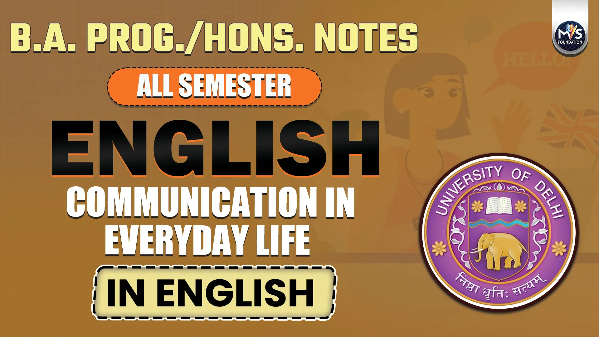 English : Communication In Everyday Life in English | B.A. Prog./Hons. SEM 1st to 6th