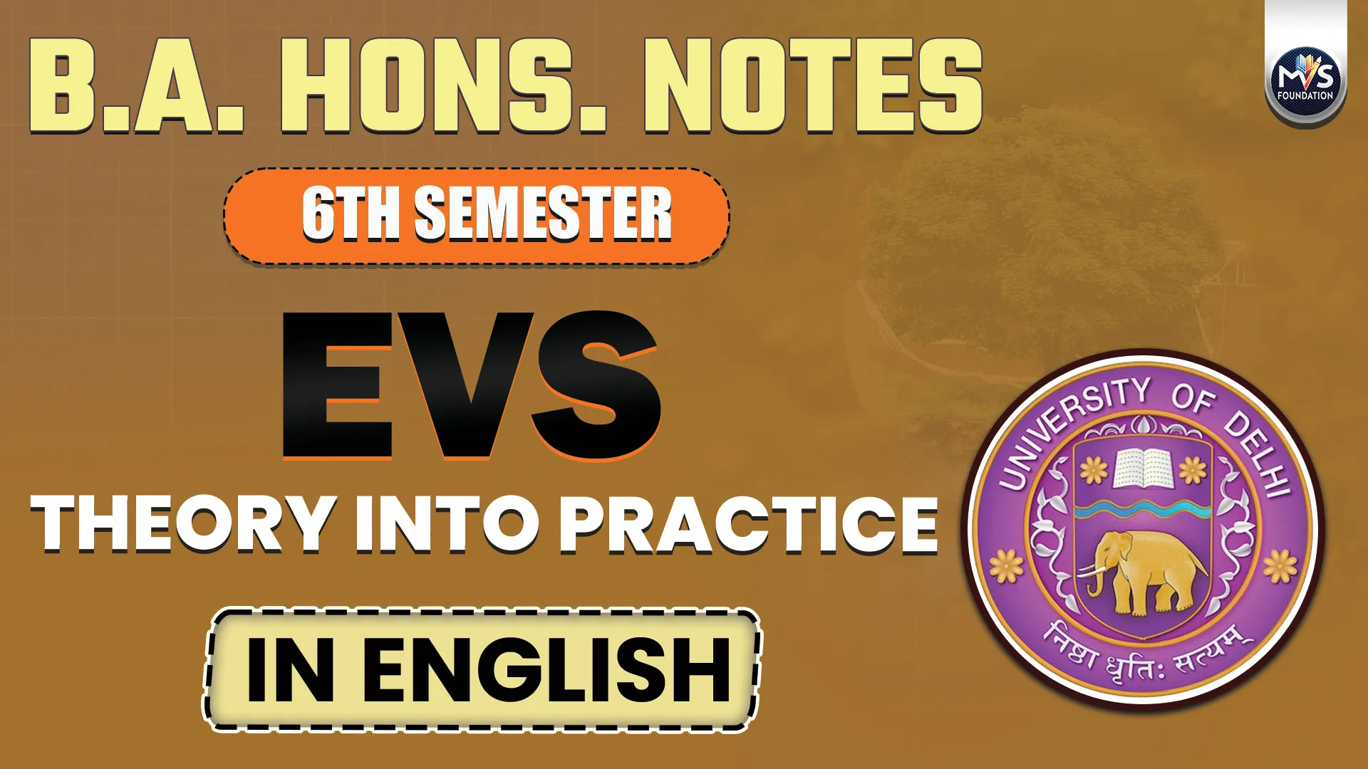 Environmental Science : Theory into Practice I Notes in English Medium