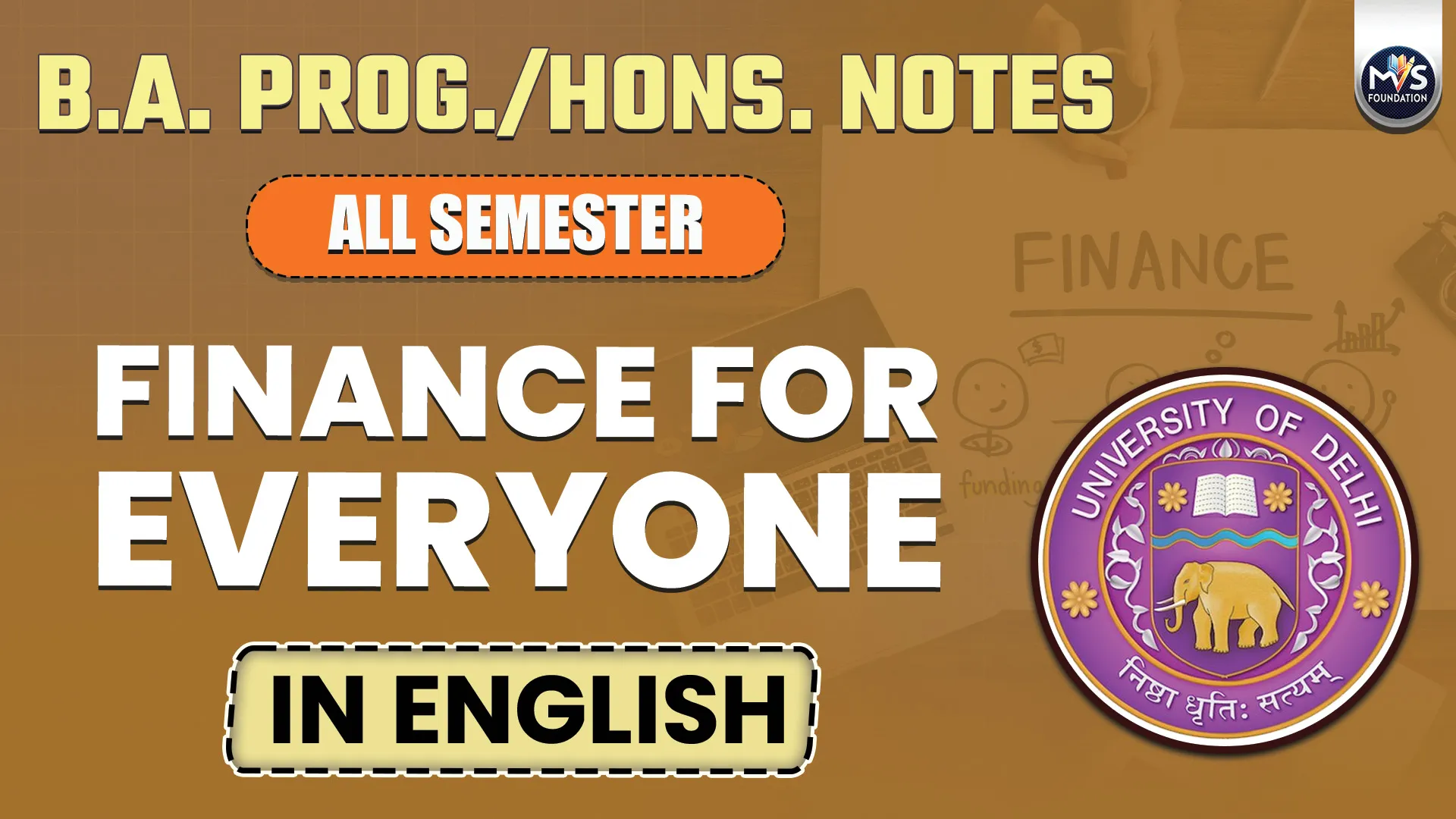 Finance for Everyone Notes in English Medium