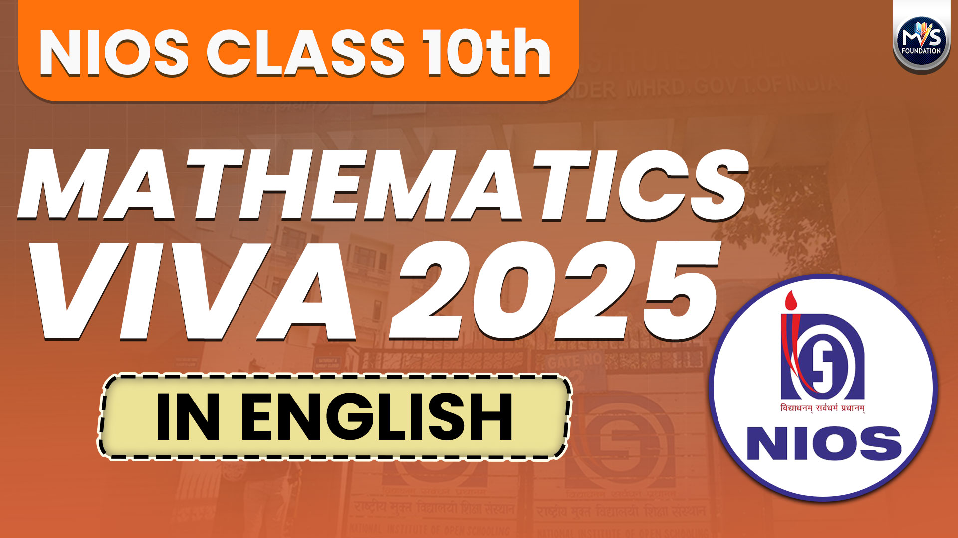 NIOS Mathematics Class 10th Viva Questions With Answers in English Medium
