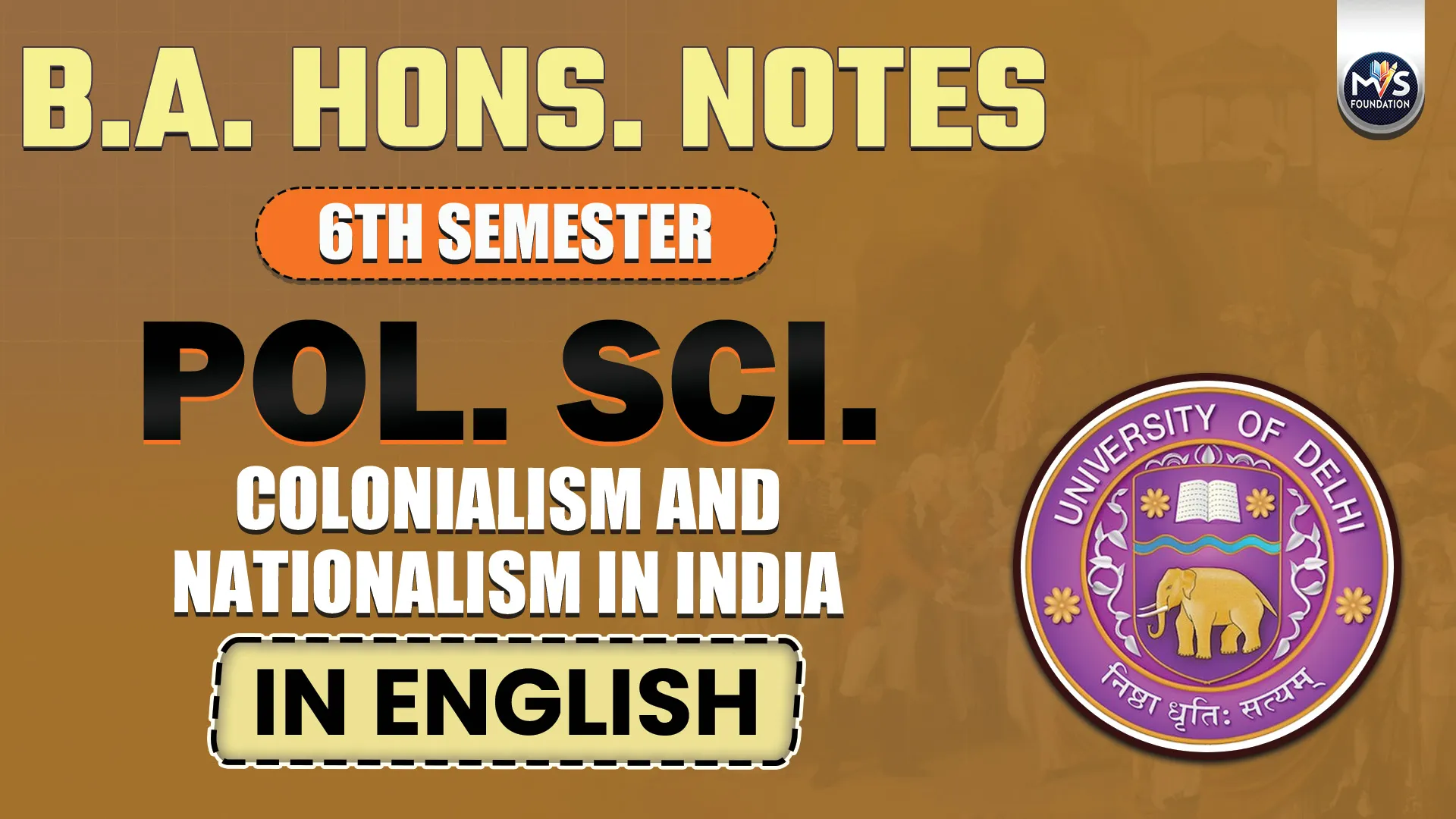 Colonialism and Nationalism in India Notes In English Medium
