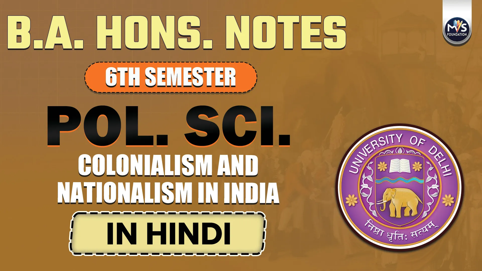 Colonialism and Nationalism in India Notes In HINDI Medium