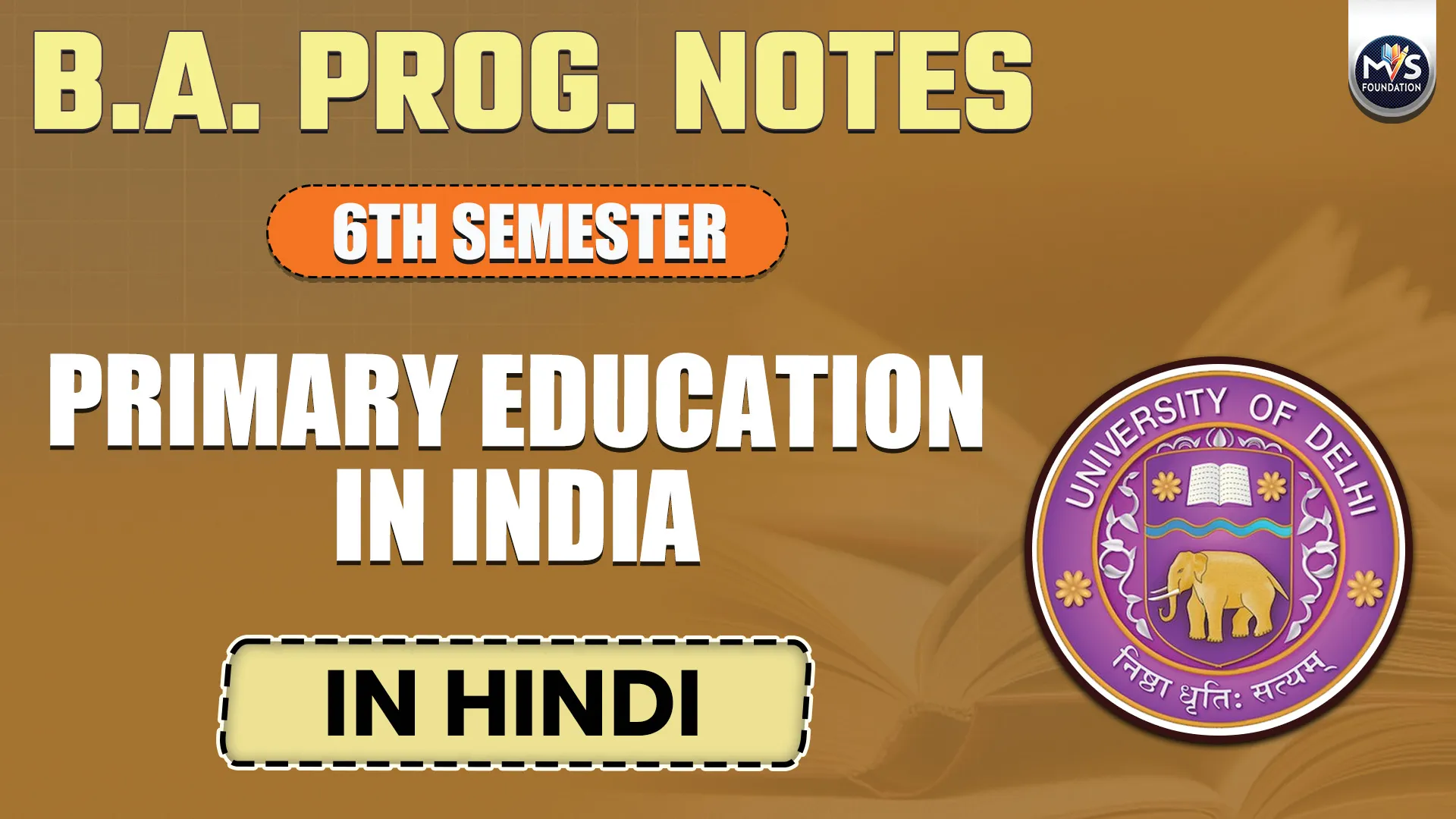 Primary Education in India in Hindi Medium