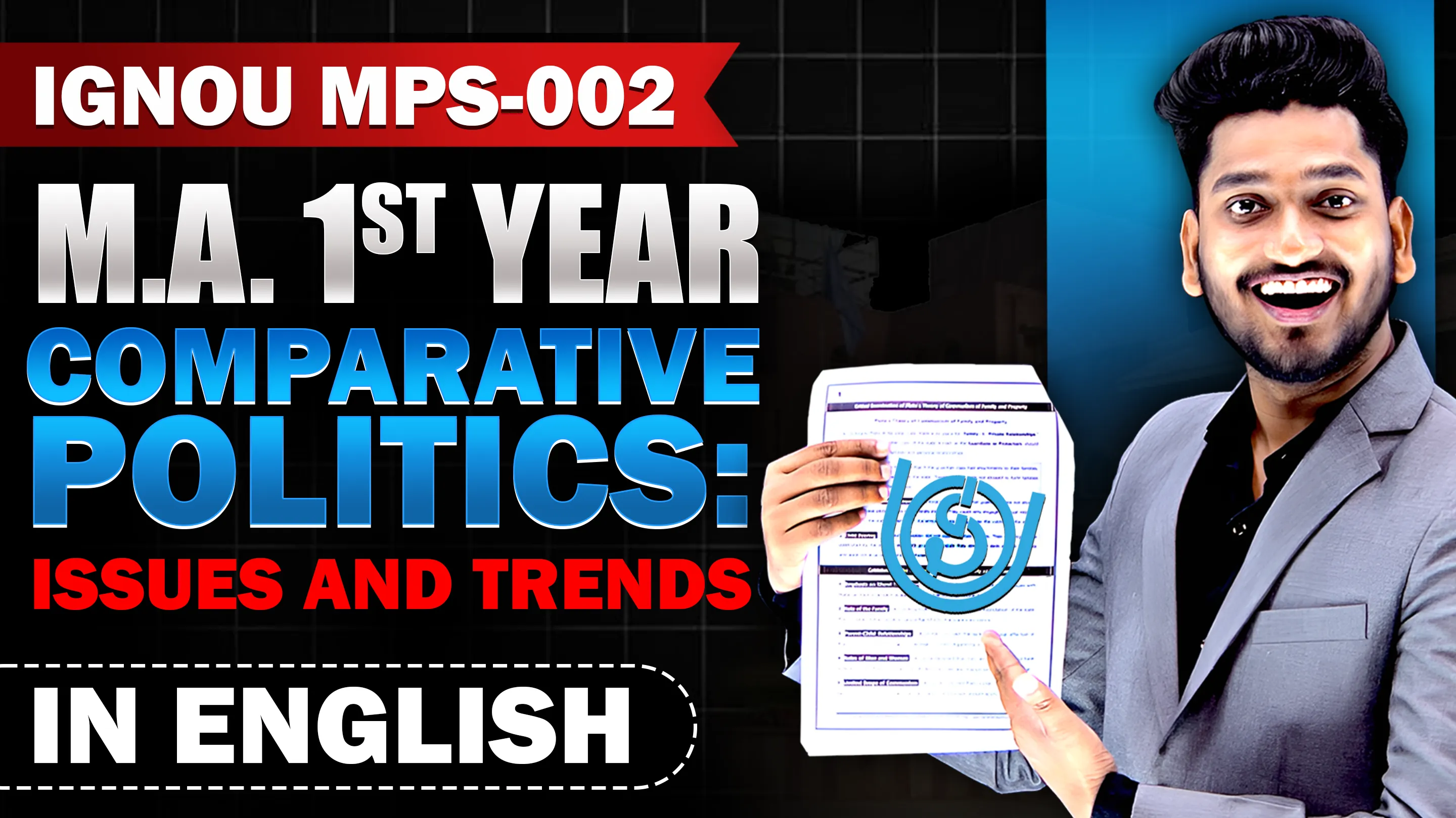 IGNOU MPS-004 Comparative Politics: Issues and Trends Notes In English Medium