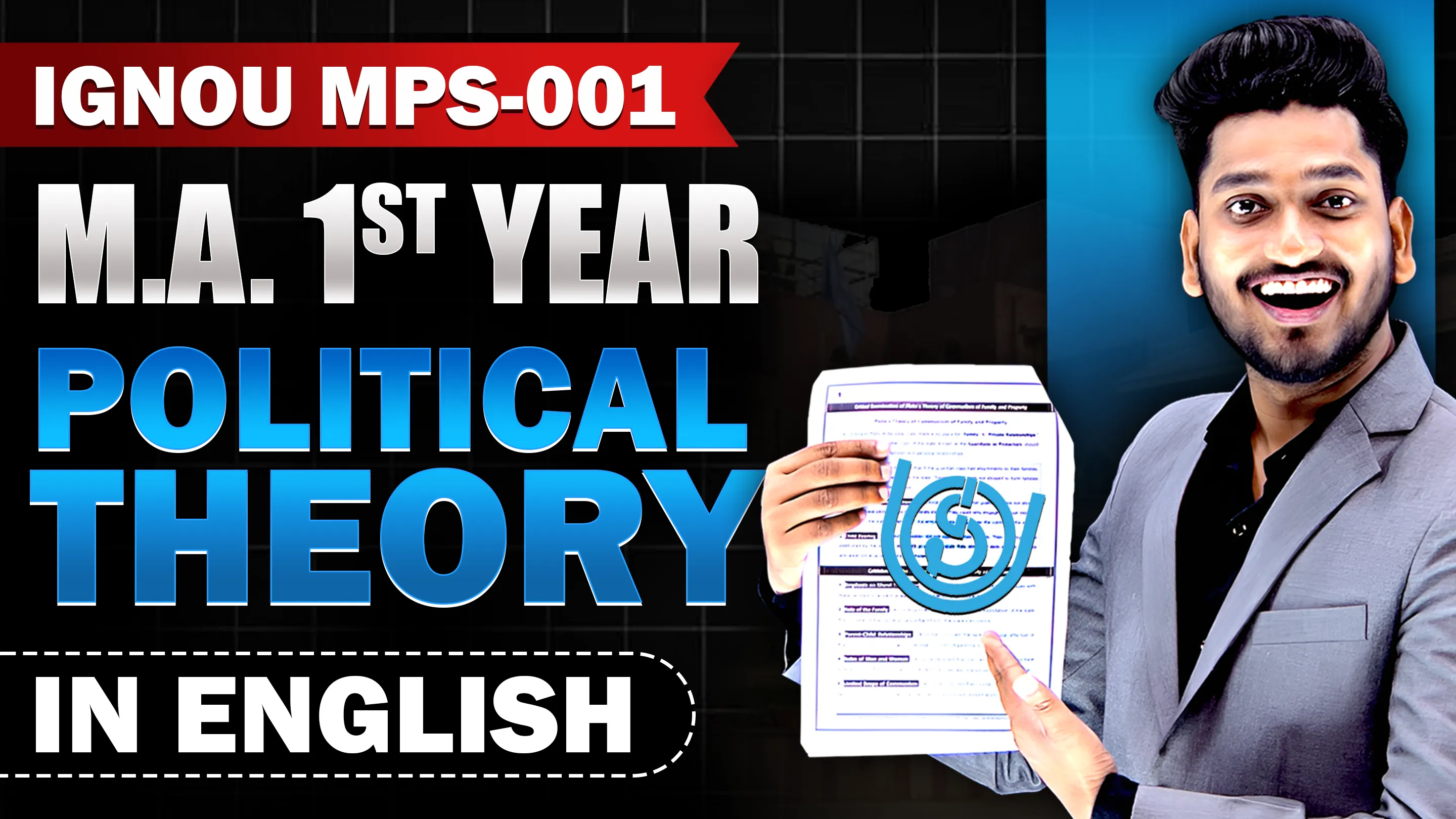 IGNOU MPS-001 Political Theory Notes In English Medium