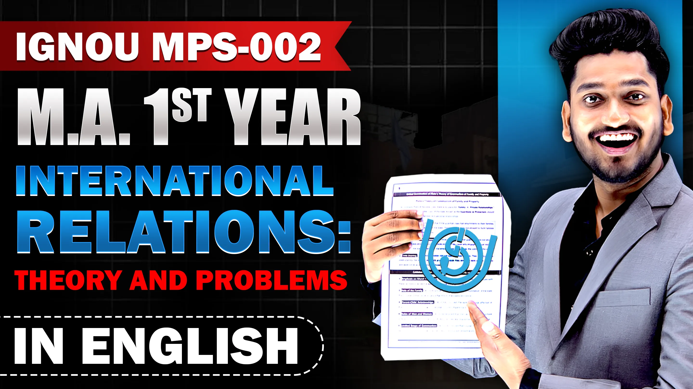 IGNOU MPS-002 International Relations: Theory and Problems Notes In English Medium