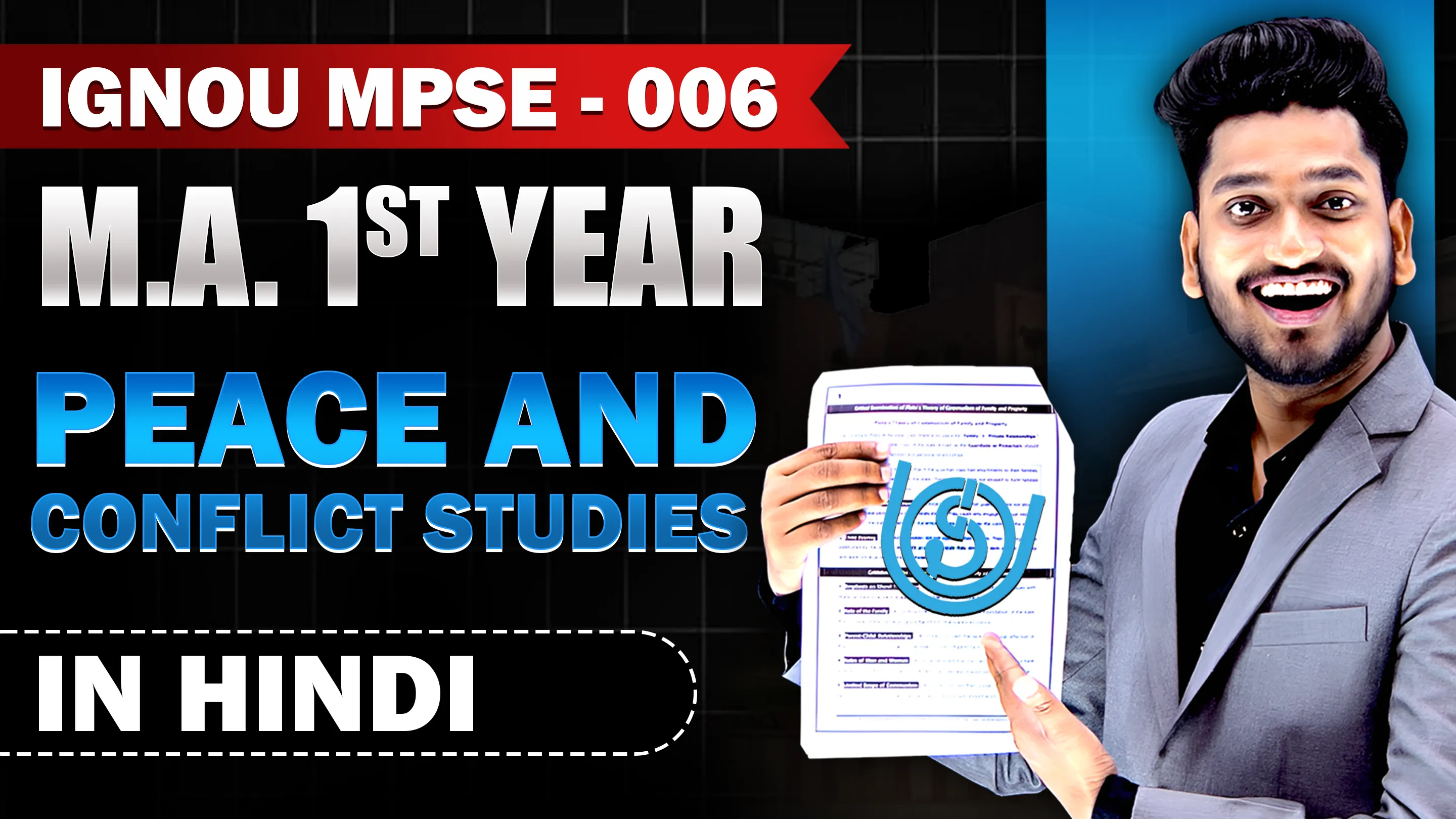 IGNOU MPSE - 006 Peace and Conflict Studies Notes In Hindi Medium