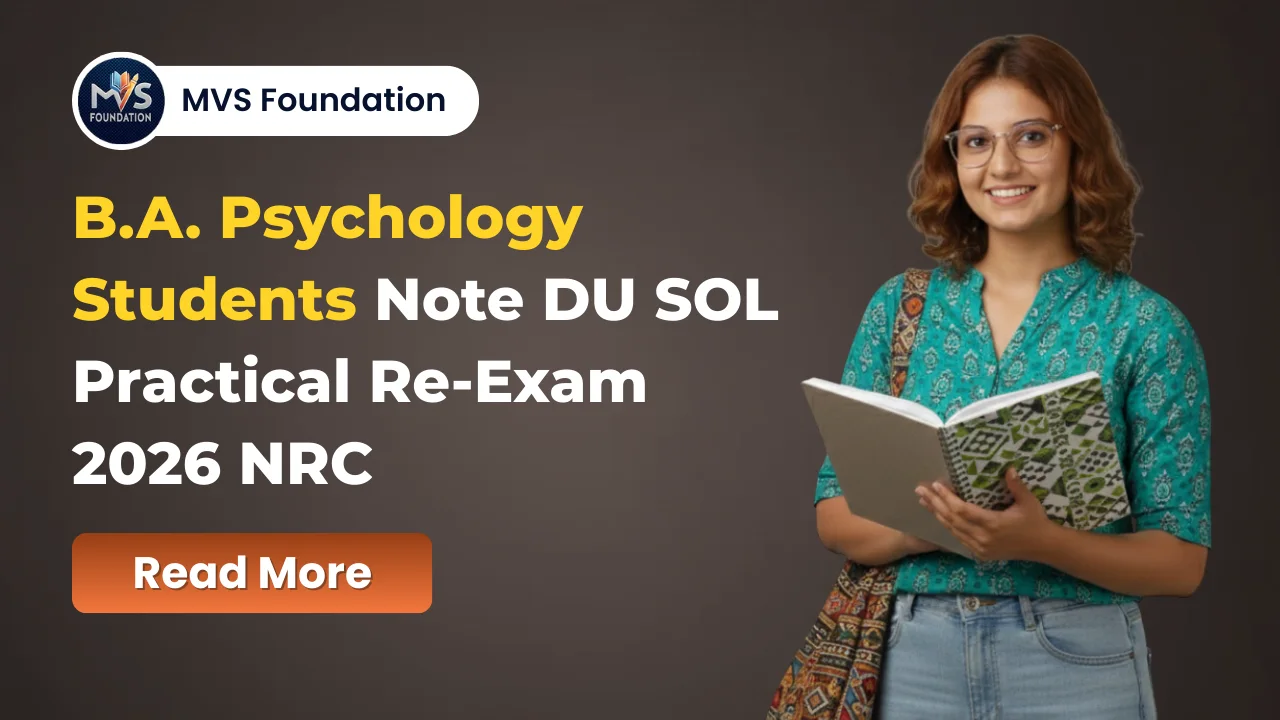 DU SOL Practical Re-Exam 2026 &ndash; B.A. Psychology NRC