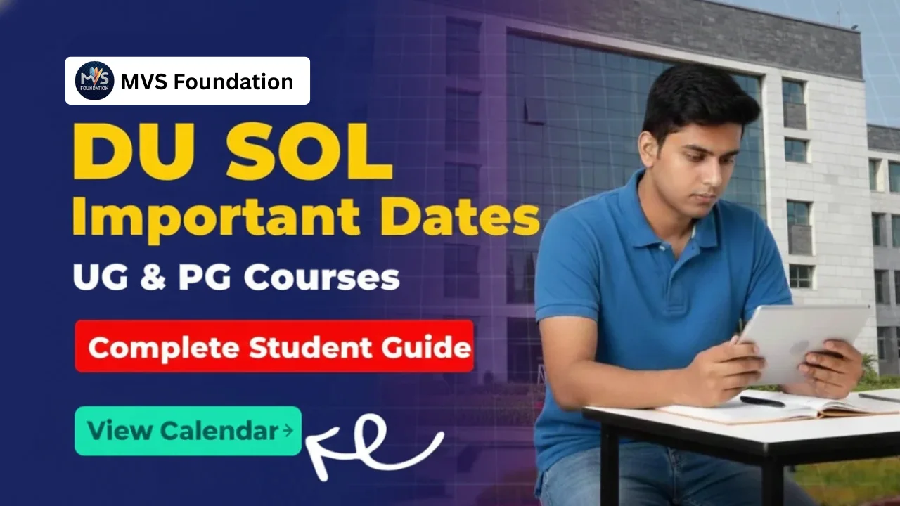 Important Dates Calendar for DU SOL 2026 | Complete Student Guide