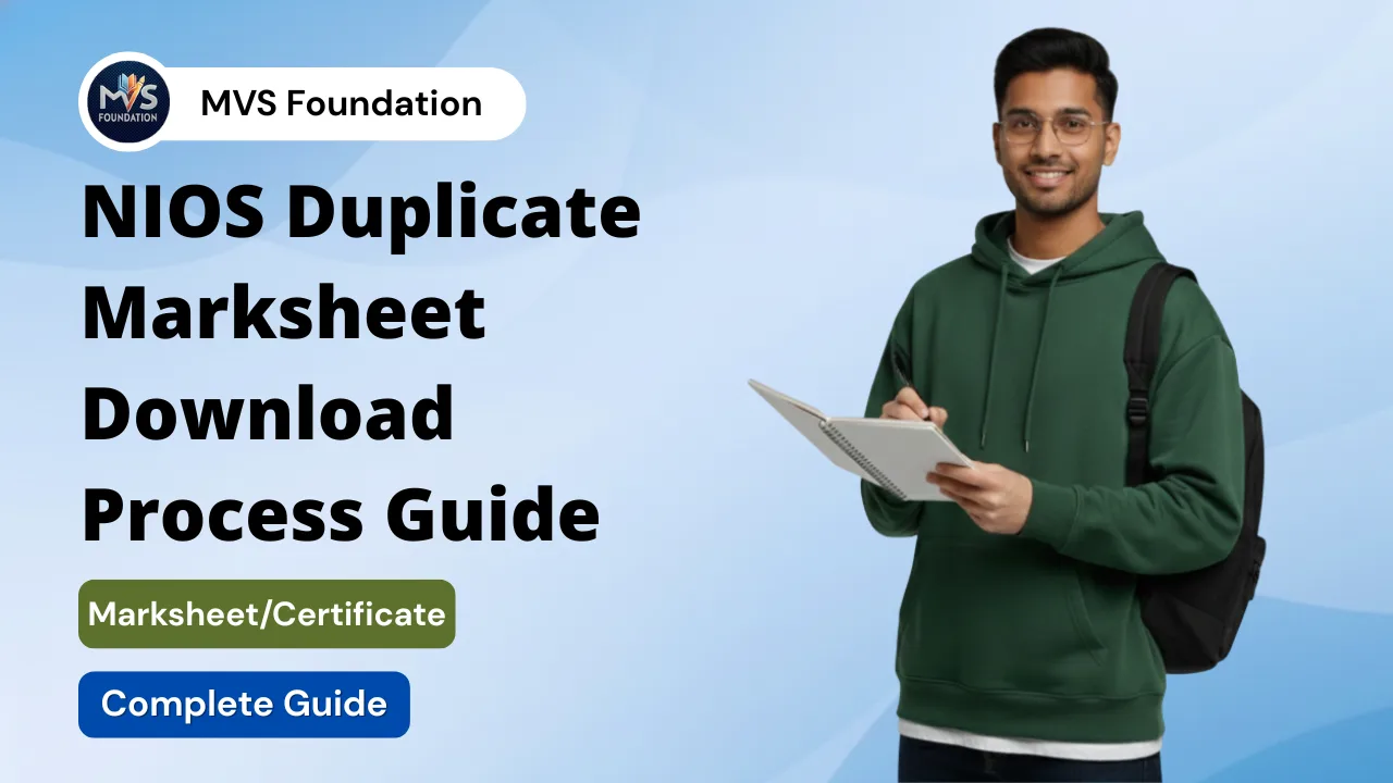 NIOS Duplicate Marksheet Download Process | NIOS Marksheet Guide