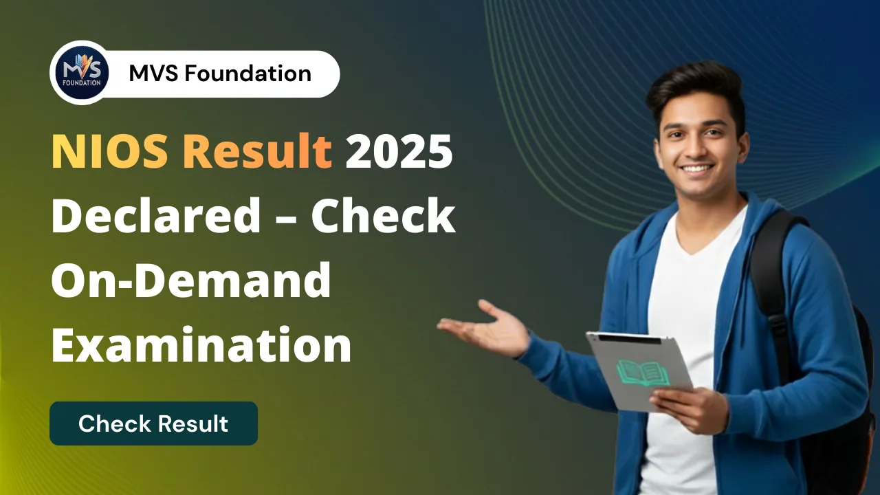 NIOS Result 2025: How to Check On Demand Examination (ODE) Result Online