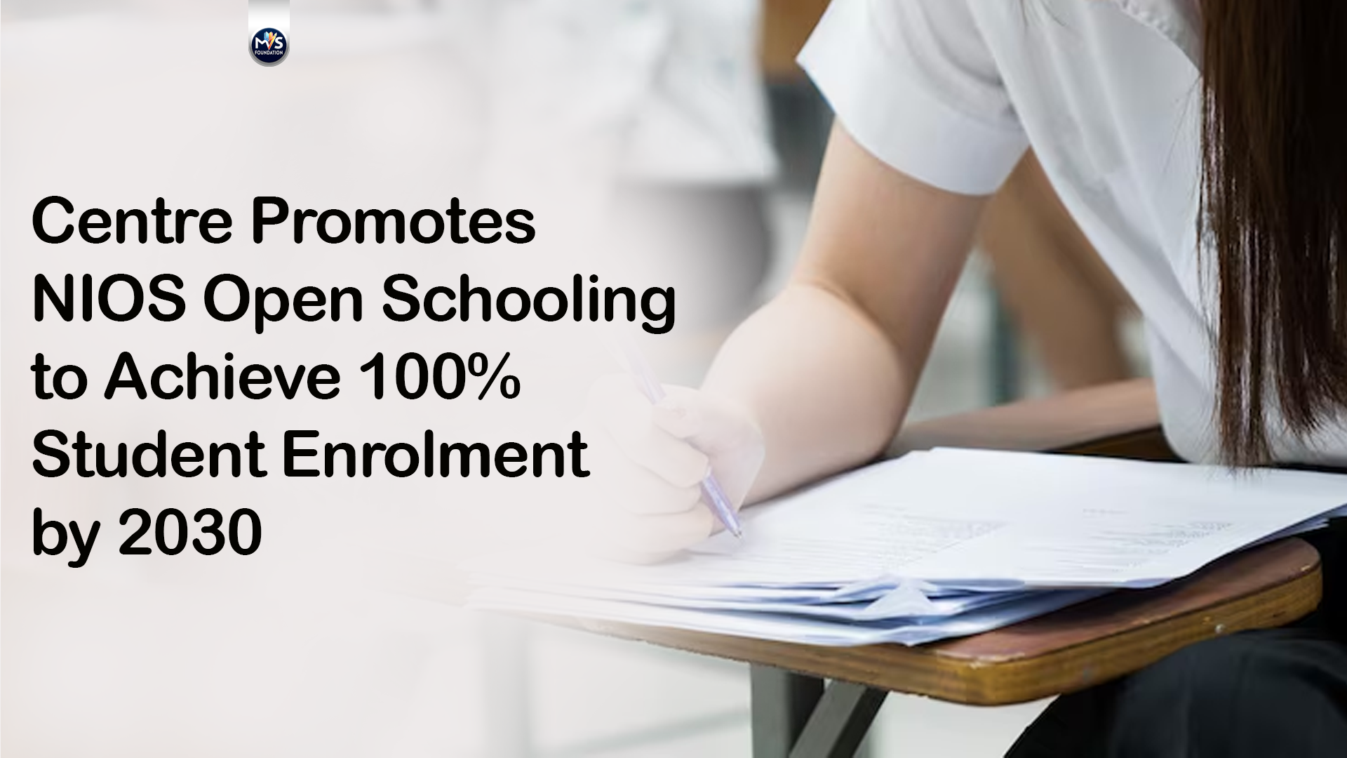 Centre Promotes NIOS Open Schooling to Achieve 100% Student Enrolment by 2030