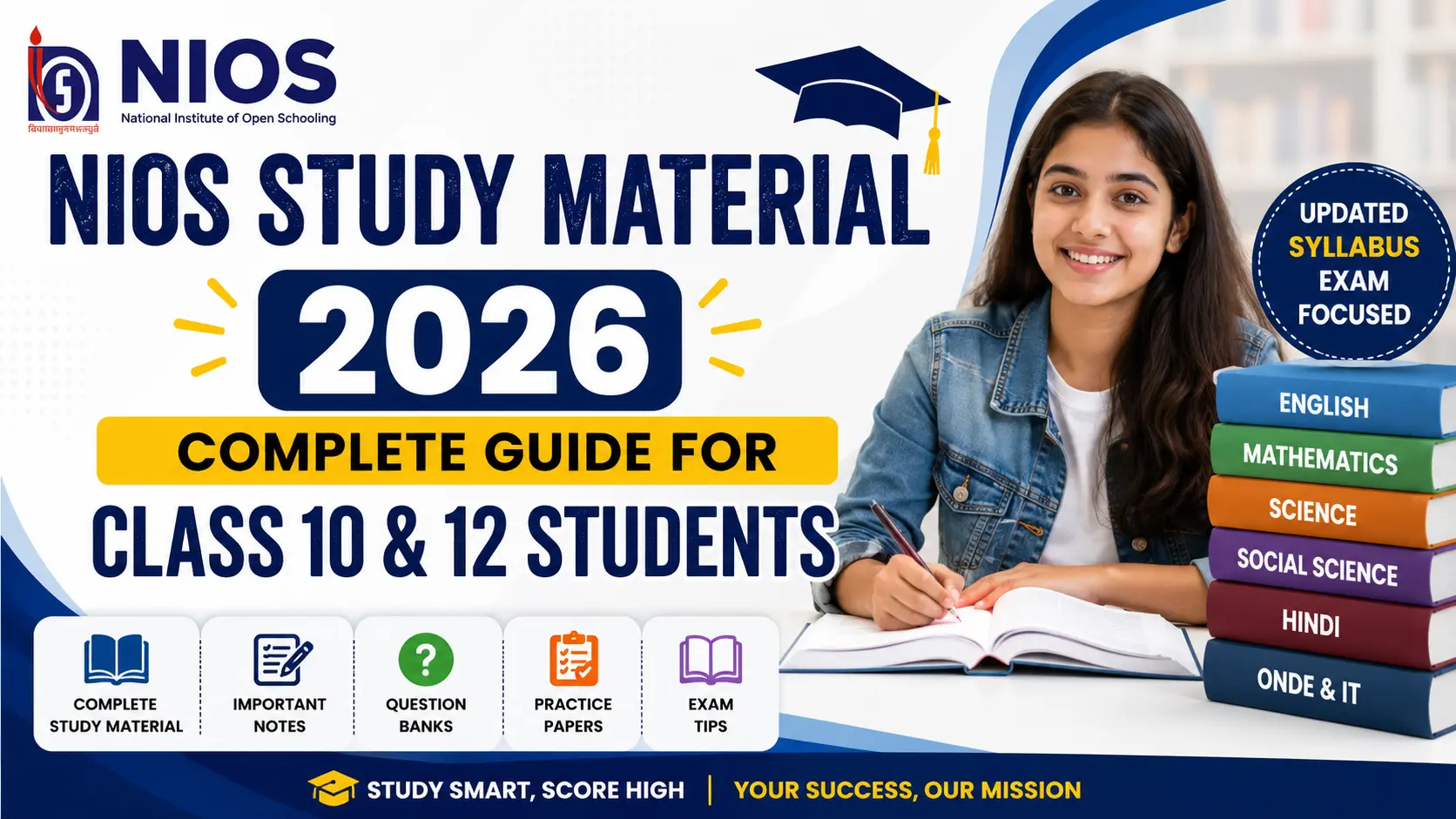 NIOS Study Material 2026: Complete Guide for Class 10 & 12 Students