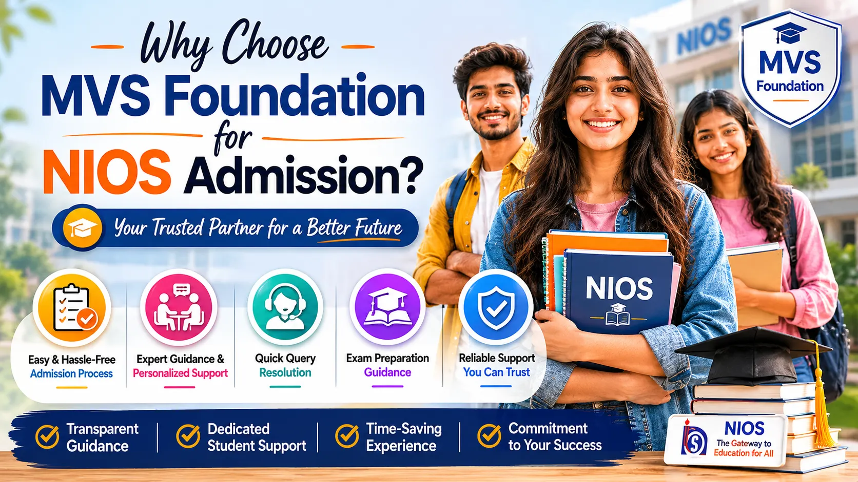 Why Choose MVS Foundation for NIOS Admission?