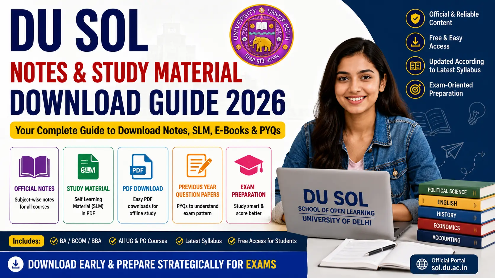 DU SOL Notes and Study Material Download Guide 2026