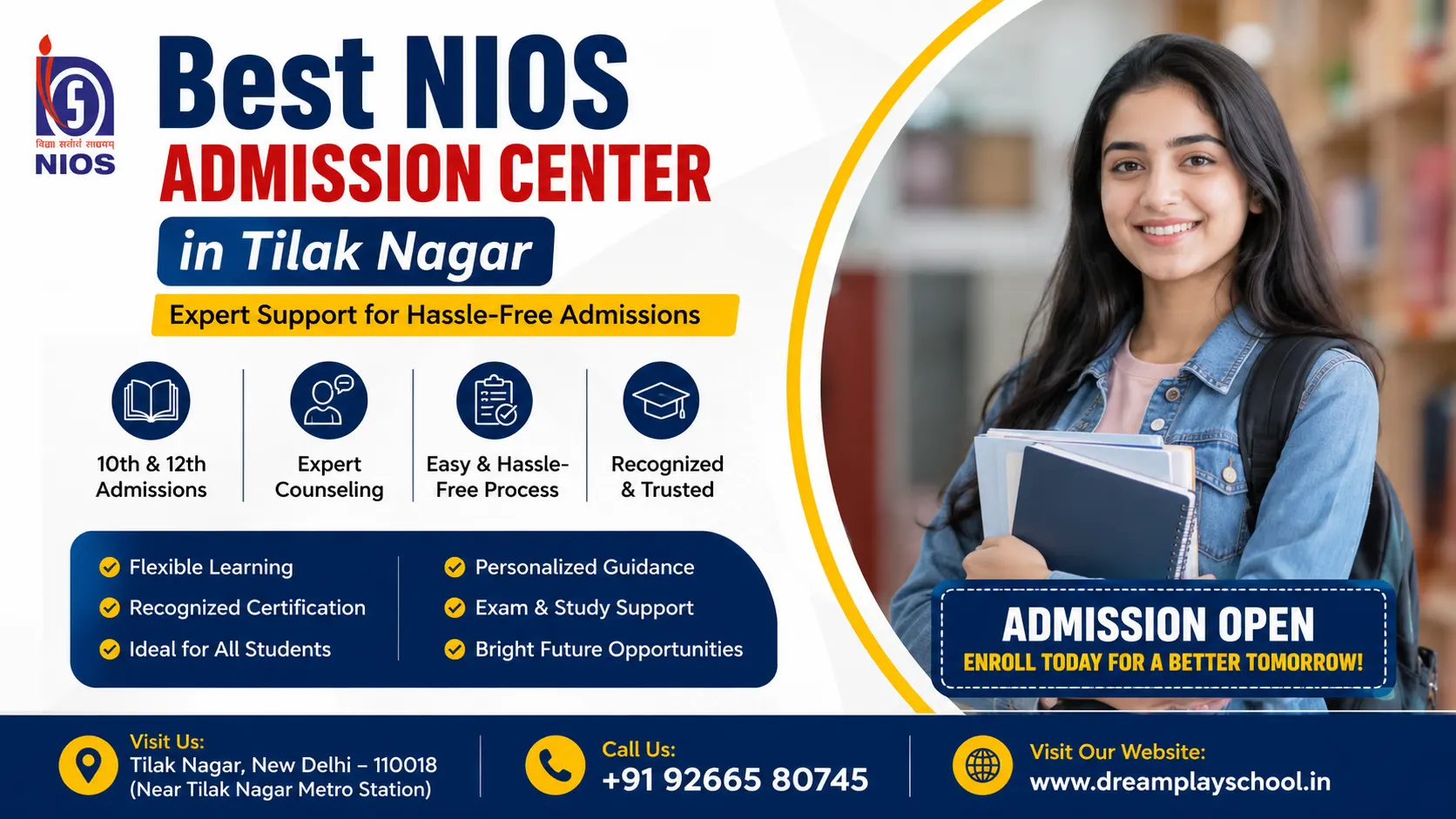Best NIOS Admission Center in Tilak Nagar | Expert Support for Hassle-Free Admissions