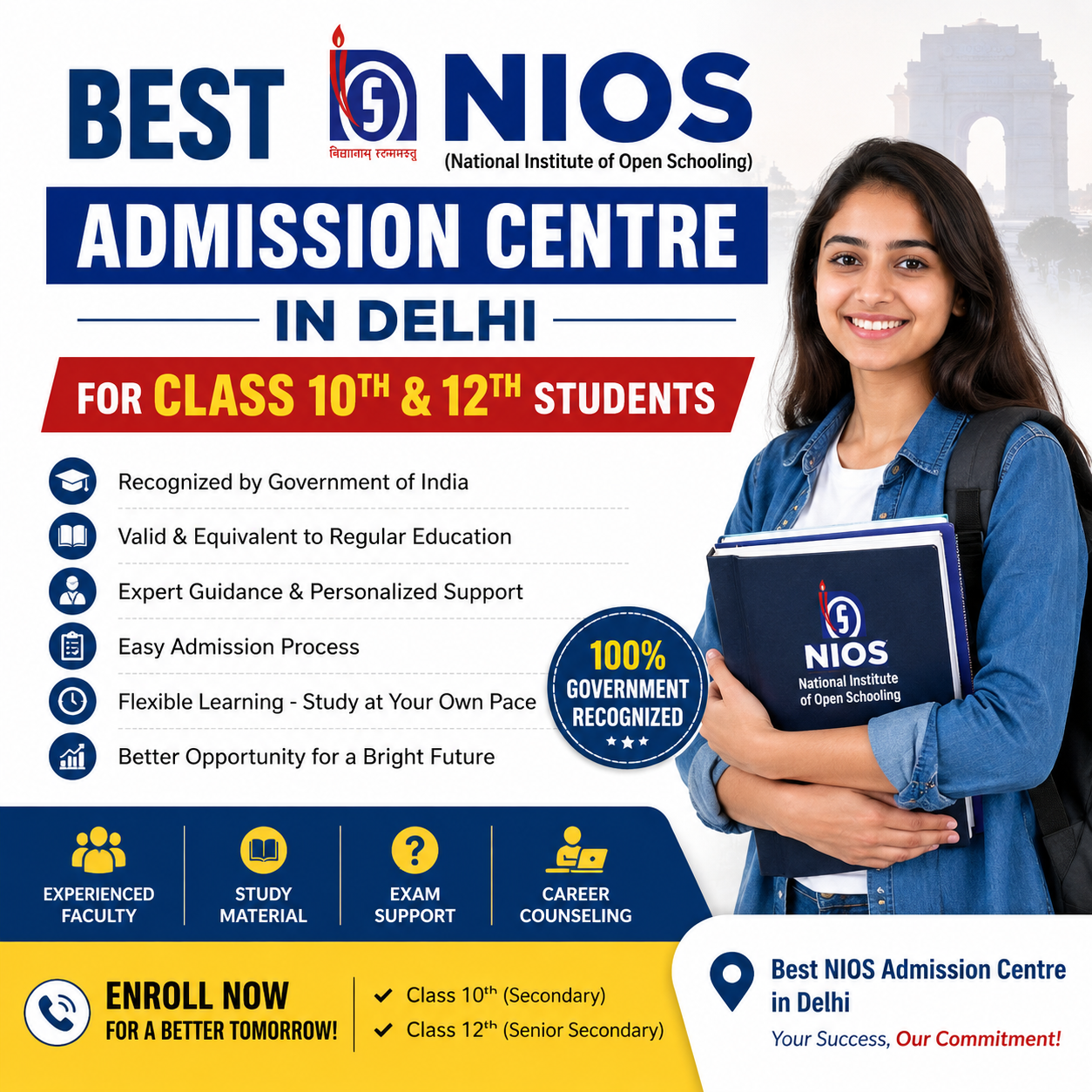 Best NIOS Admission Centre in Delhi for Class 10th & 12th Students