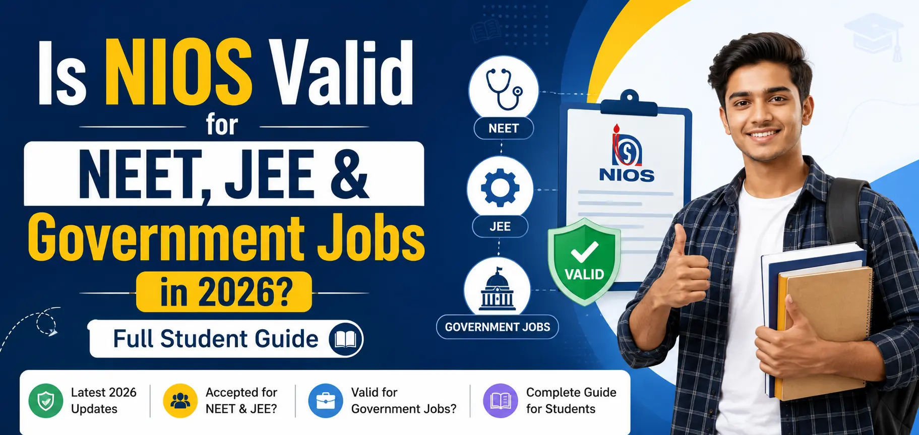 Is NIOS Valid for NEET, JEE & Government Jobs in 2026? Full Student Guide